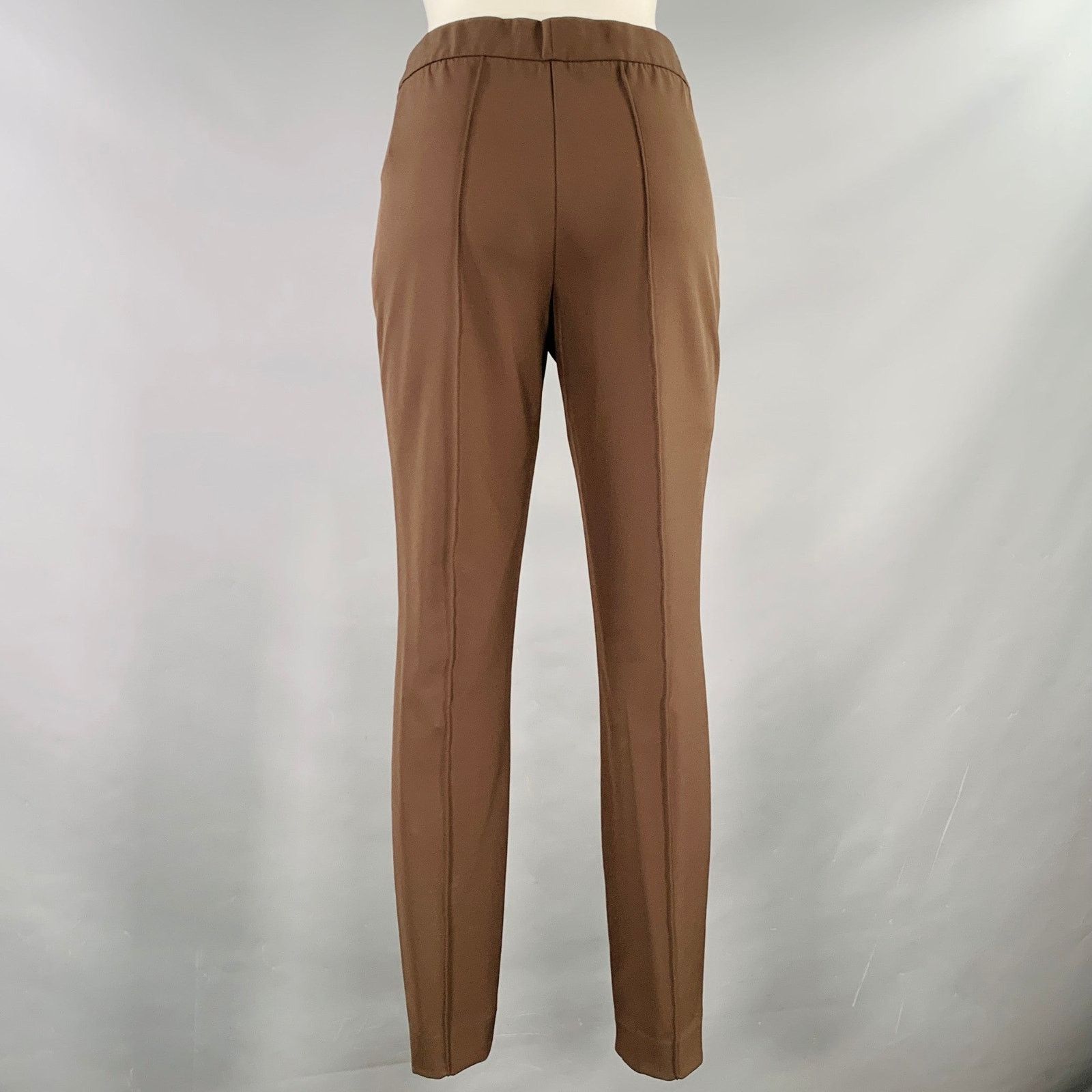 Lafayette 148 Size 4 Brown Polyamide Blend Side Zipper Dress Pants Size 27" / US 4 / IT 40 - 2 Thumbnail