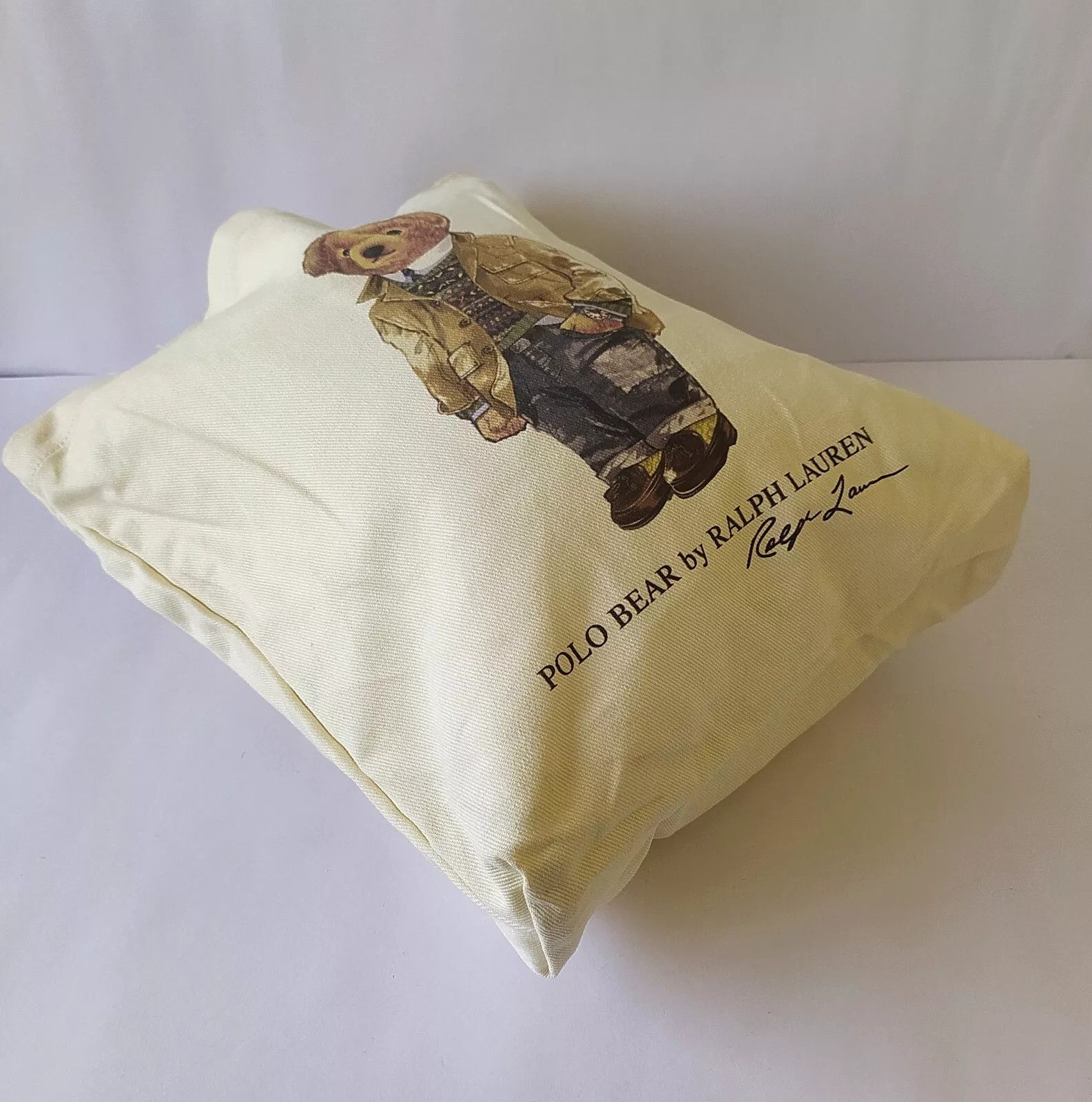 Polo Ralph Lauren Polo Ralph Lauren Polo Bear Cotton Canvas Tote Bag IFD 8038 Size ONE SIZE - 3 Thumbnail