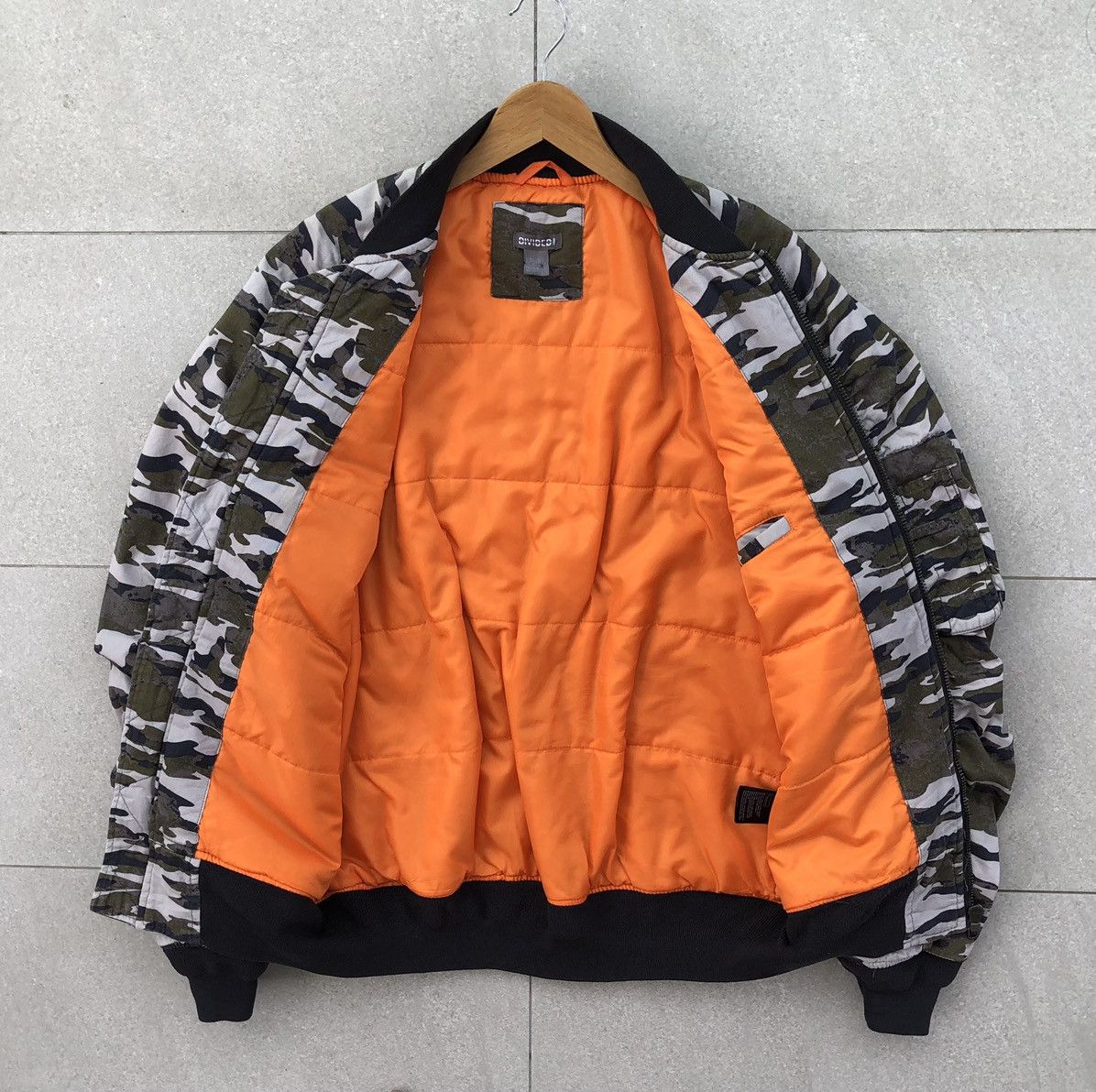 Japanese Brand VTG Divided Camo Bomber Jacket Raf Simons Archive Inspired Size US XL / EU 56 / 4 - 14 Thumbnail