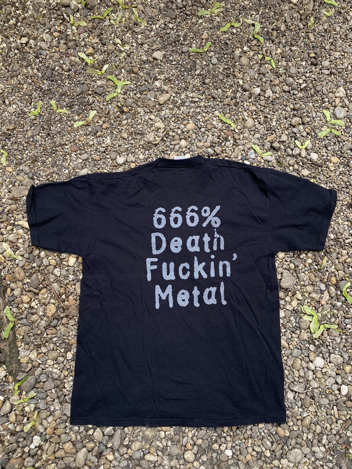 Band Tees × Vintage Vintage Fleshcrawl 666% Death Fcking Metal Death Metal Tee Size US XL / EU 56 / 4 - 2 Thumbnail