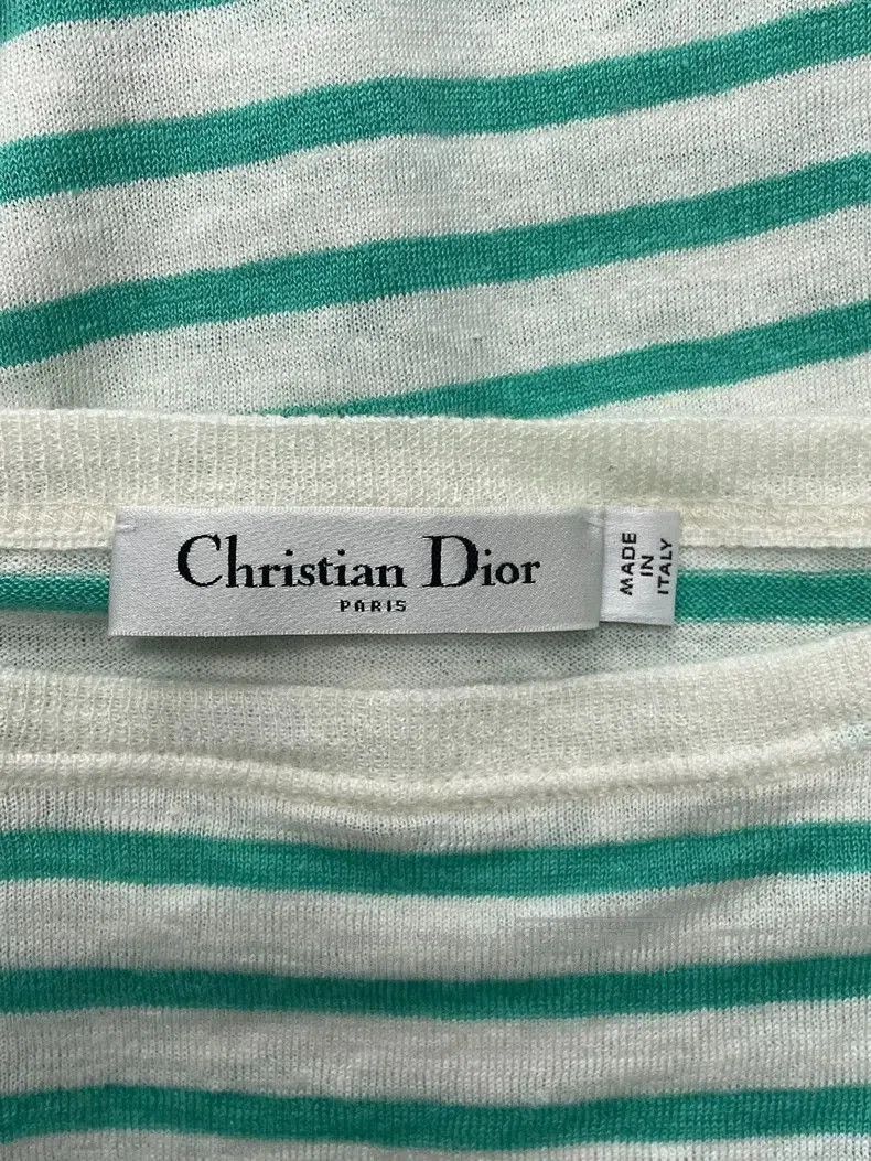 Dior Dior Green Striped Star Knit Top. Size US M / EU 48-50 / 2 - 4 Thumbnail