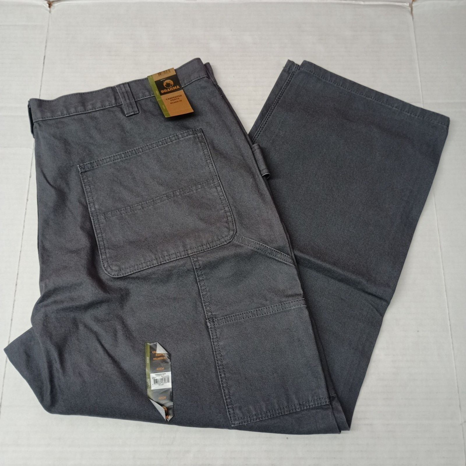 Other Brahma Work Carpenter Pants Mens Size 42x30 Gray Relaxed Fit Size US 42 / EU 58 - 1 Thumbnail