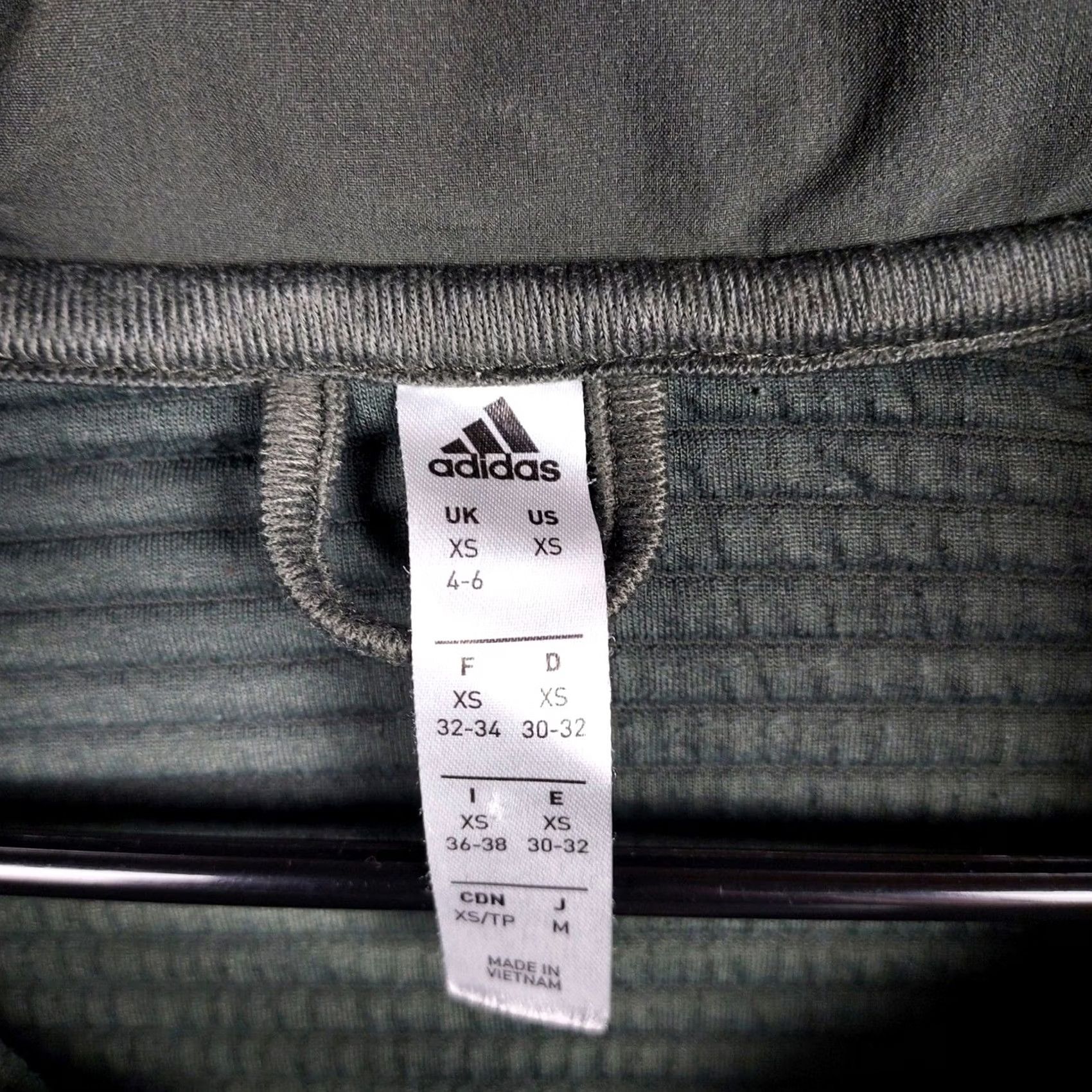 Adidas adidas Womens XS Performance Full Zip Jacket Olive Green Running Training Top Size XS / US 0-2 / IT 36-38 - 6 Thumbnail