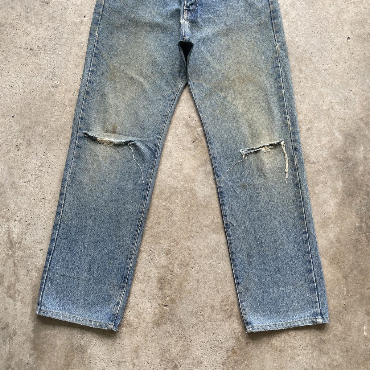 Edwin 90s Vintage Edwin Rusty Distressed Jeans Faded Pants W30 Size US 30 / EU 46 - 4 Thumbnail