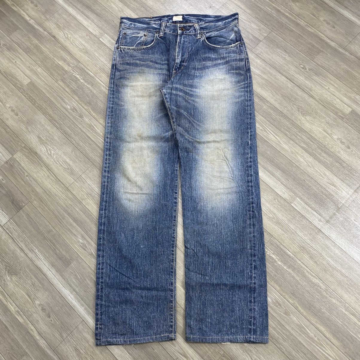 Edwin 1990s Vintage Edwin 505Z Selvedge Japan Faded Jeans 32x34 Size US 32 / EU 48 - 2 Thumbnail