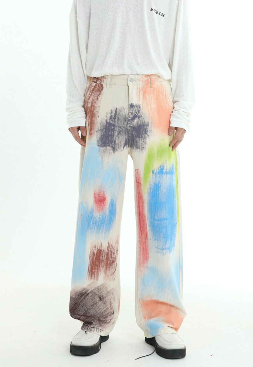 Other Unisex Painted Graffiti Jeans Size 25" / US 0 / IT 36 - 1 Thumbnail