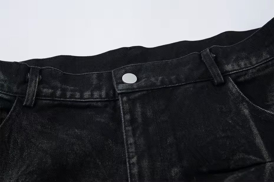 Other Baggy Pleated Hip Hop Loose Street Style Jeans Trousers Size US 35 - 6 Thumbnail