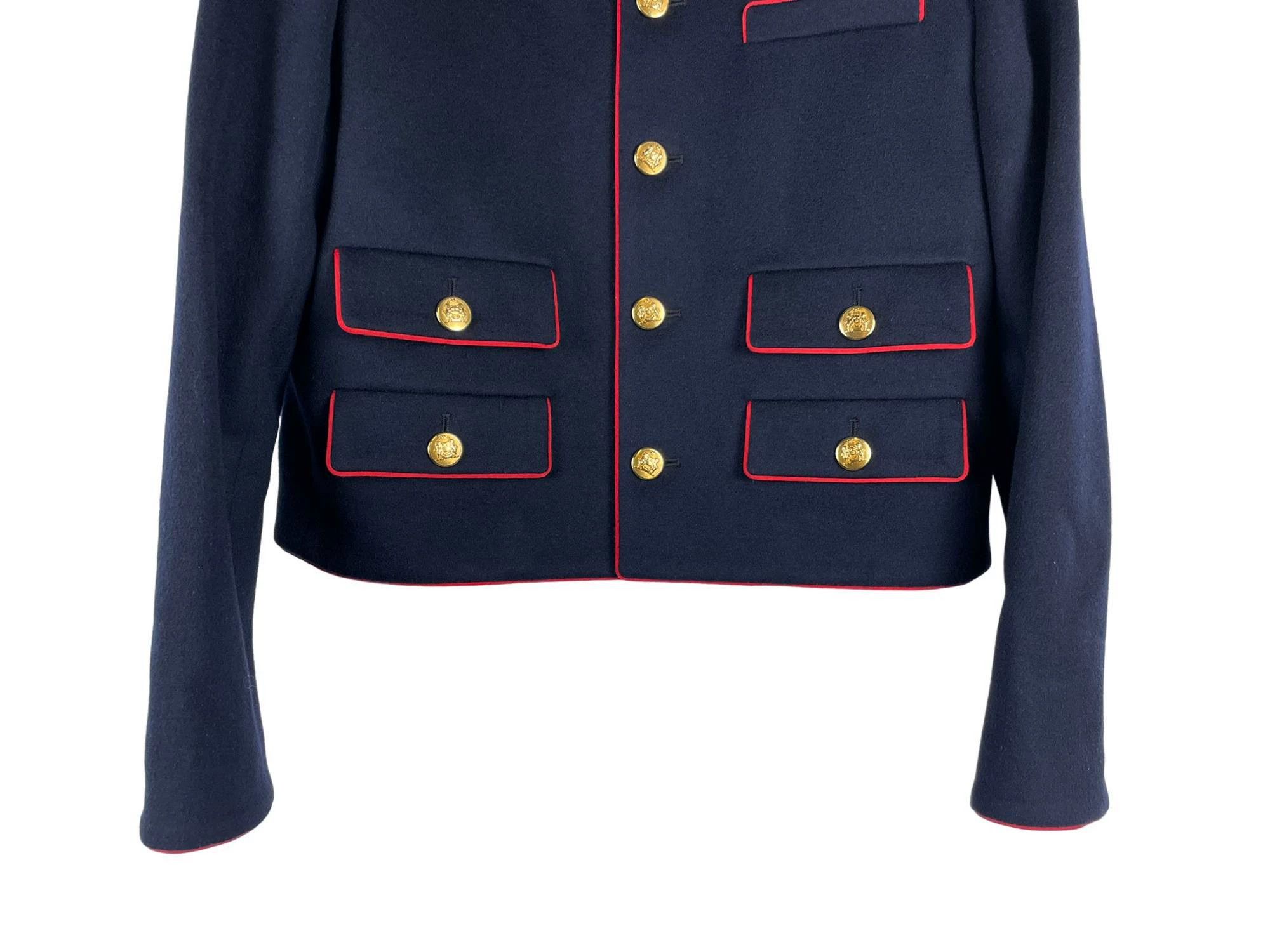 Celine Celine Court Gold Button Wool Short Jacket 38 Size XS / US 0-2 / IT 36-38 - 4 Thumbnail