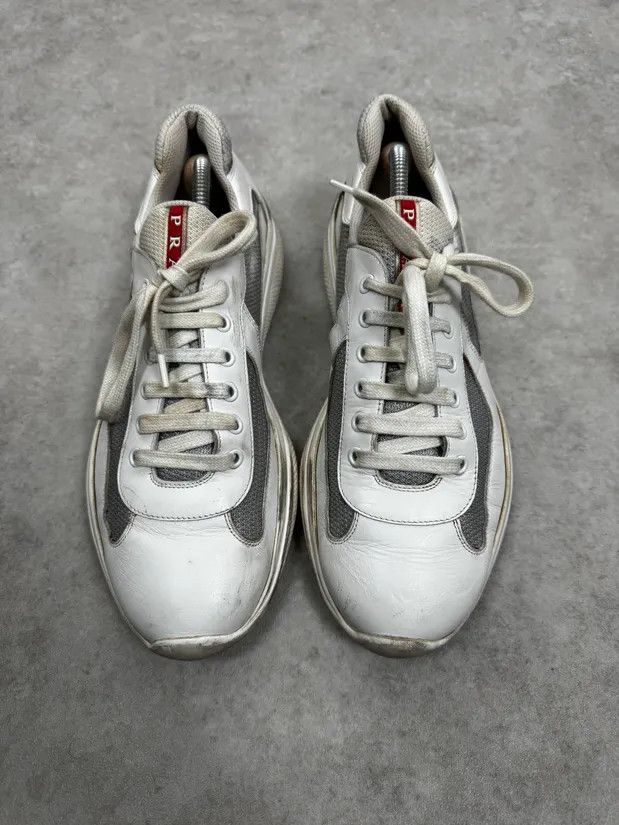 Prada 2000s Prada White America’s Cup Sneakers Size US 8.5 / EU 41-42 - 2 Thumbnail