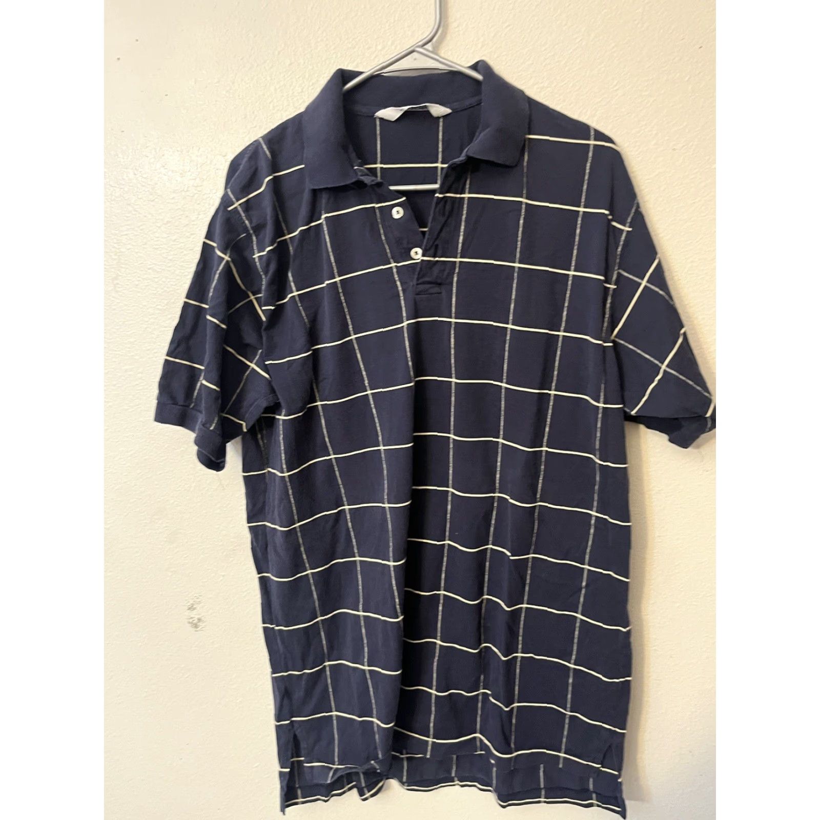 Brooks Brothers VINTAGE Brooks Brothers Country Club Polo Shirt Mens L Plaid Navy Short Sleeve Size US L / EU 52-54 / 3 - 2 Thumbnail