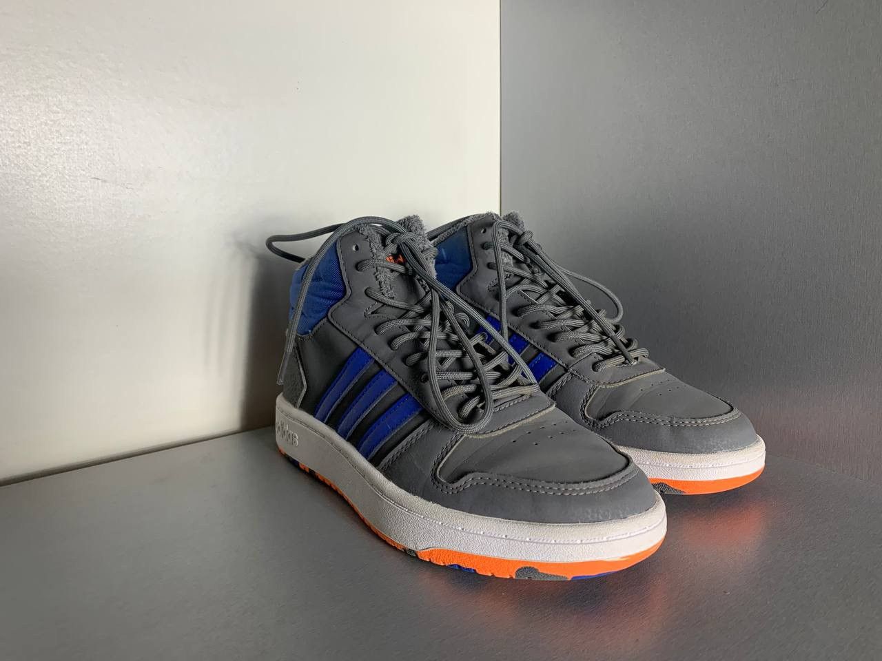 Adidas × Vintage ADIDAS HOOPS MID FAUX FUR SNEAKERS GORPCORE JAPAN STYLE Y2K Size US 7 / EU 40 - 3 Thumbnail