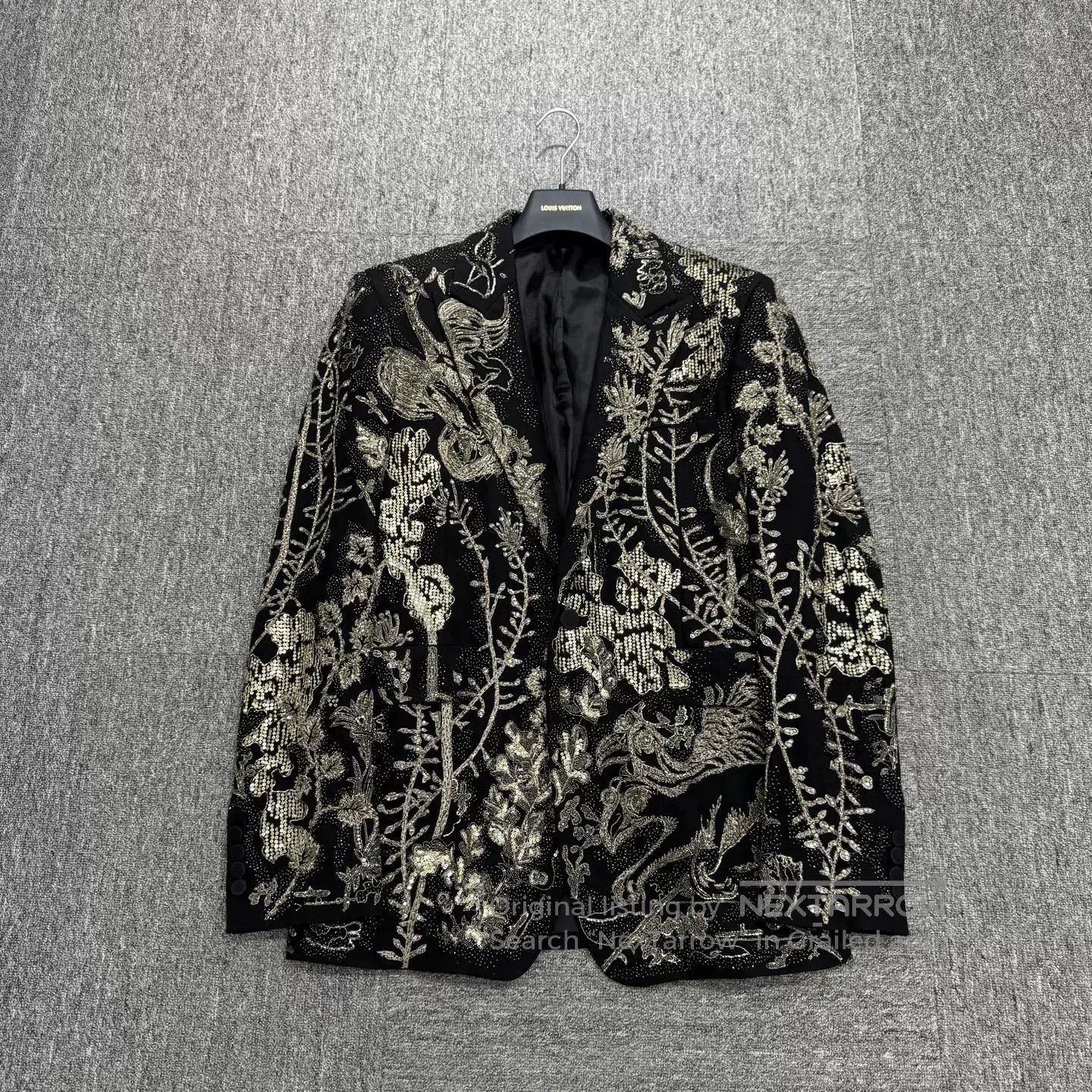 Alexander McQueen Alexander McQueen Couture Beaded Floral Wool Blazer. Size US M / EU 48-50 / 2 - 1 Thumbnail