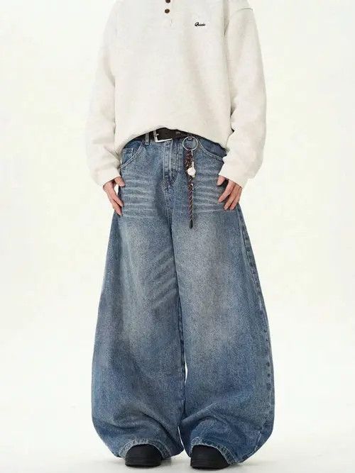 Japanese Brand VIntage RETRO 90s baggy denim jeans Size US 30 / EU 46 - 4 Thumbnail