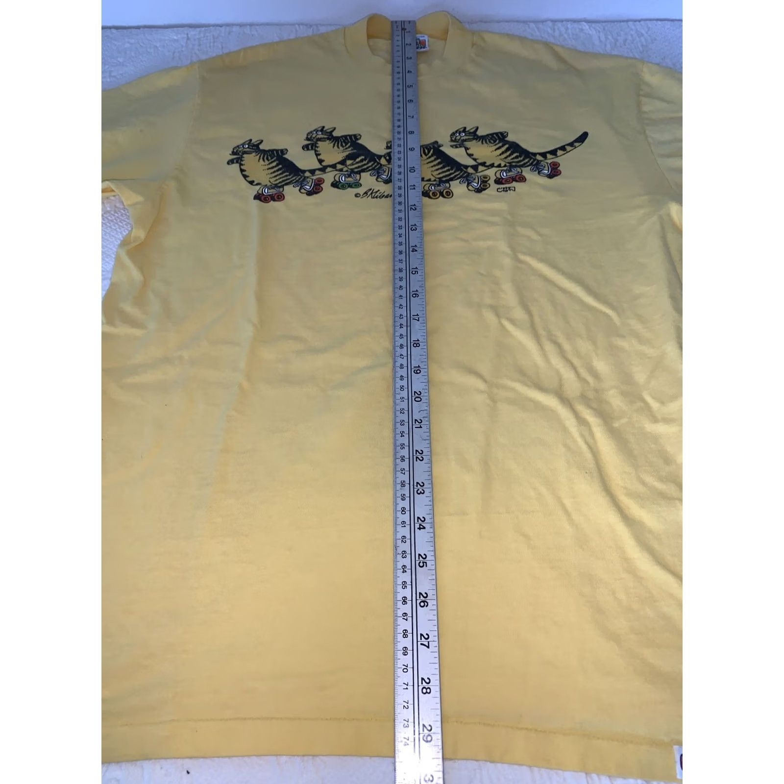 Vintage B Kliban Cat Vintage 70s Shirt - Crazy Shirts XL Yellow Size US XL / EU 56 / 4 - 5 Thumbnail