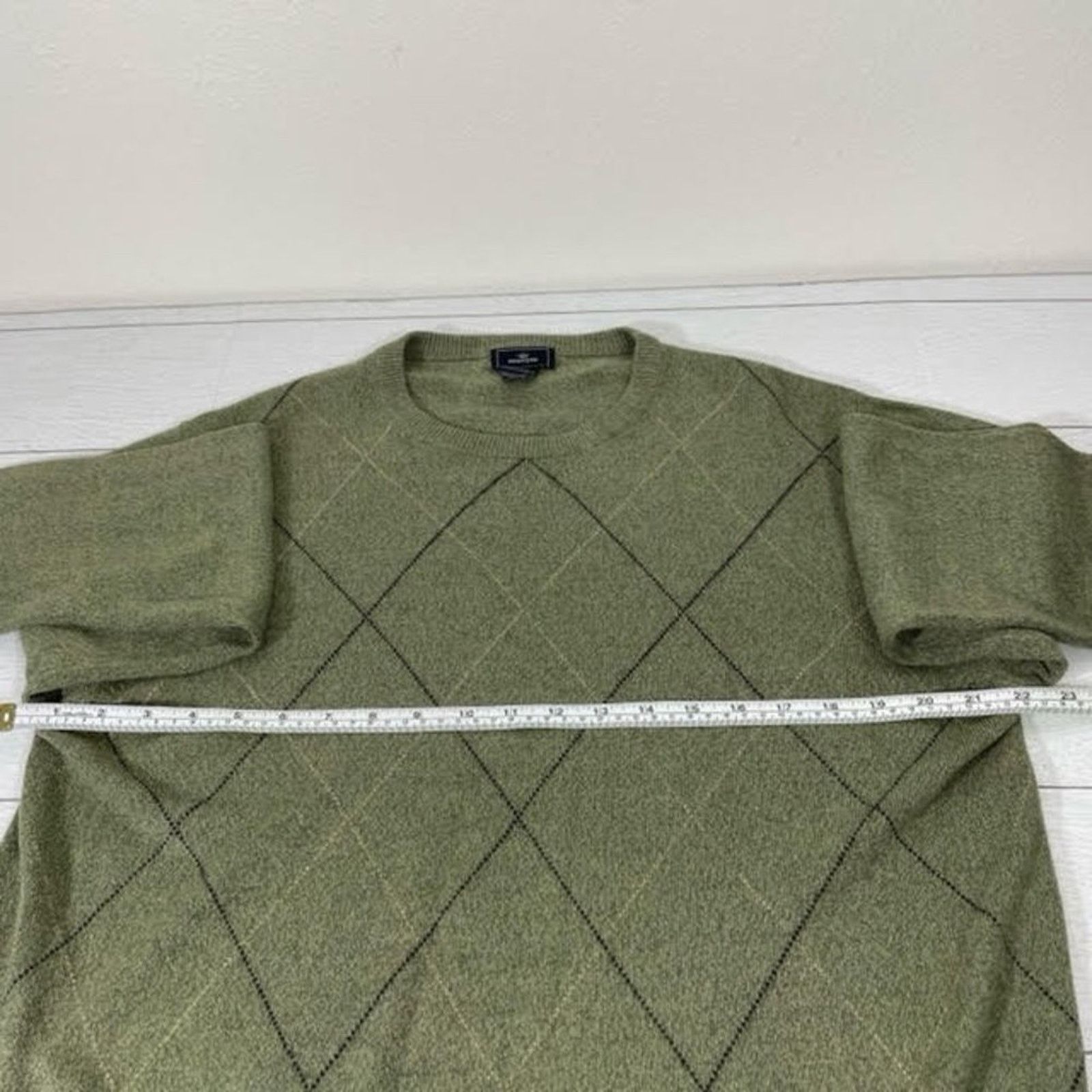 Dockers Dockers Green Tan Black Argyle Crew Neck Sweater Size Medium Size US M / EU 48-50 / 2 - 7 Thumbnail