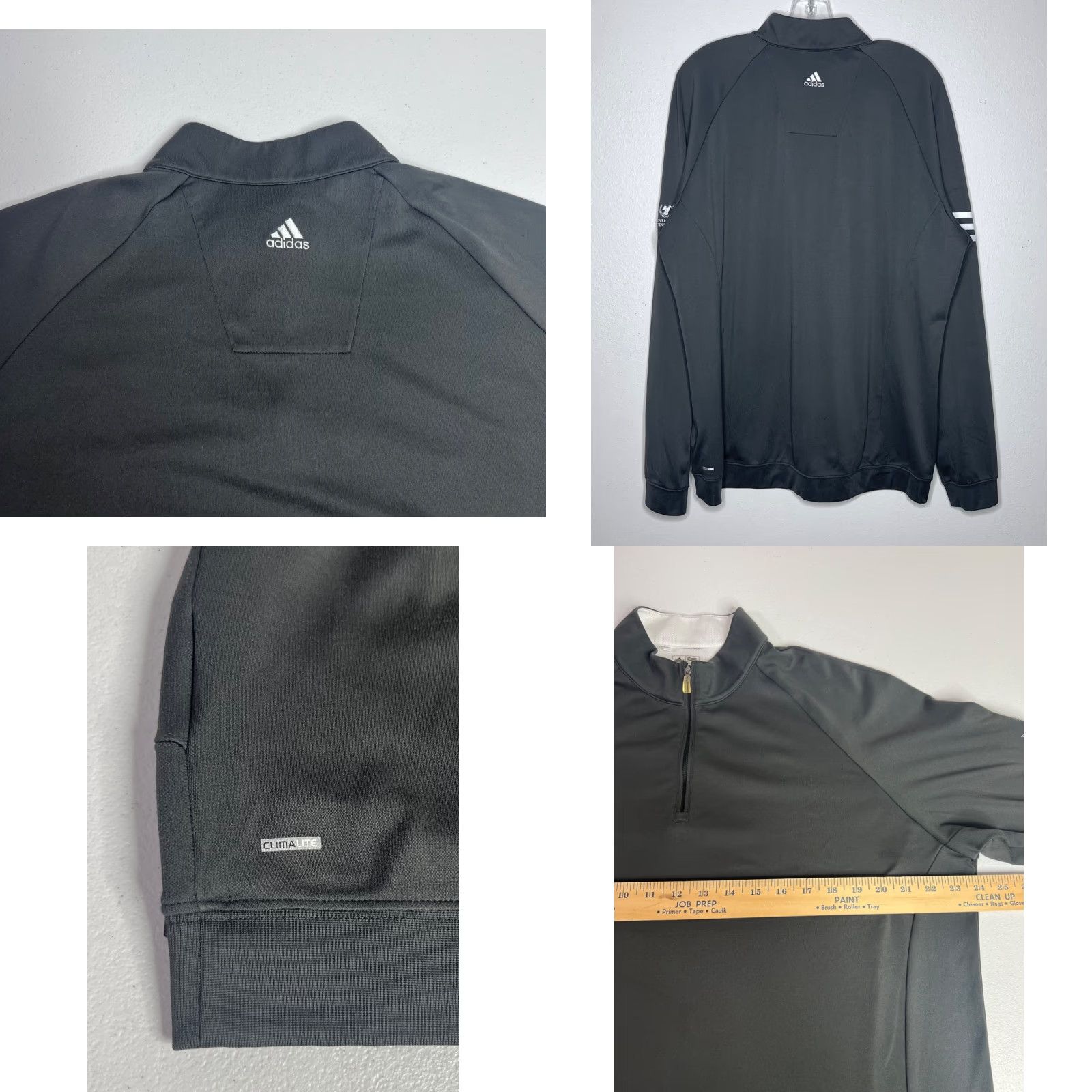 Adidas Adidas Golf Climalite 1/4 Zip Pullover Mens Large Gray Long Sleeve Athletic Top Size US L / EU 52-54 / 3 - 8 Thumbnail