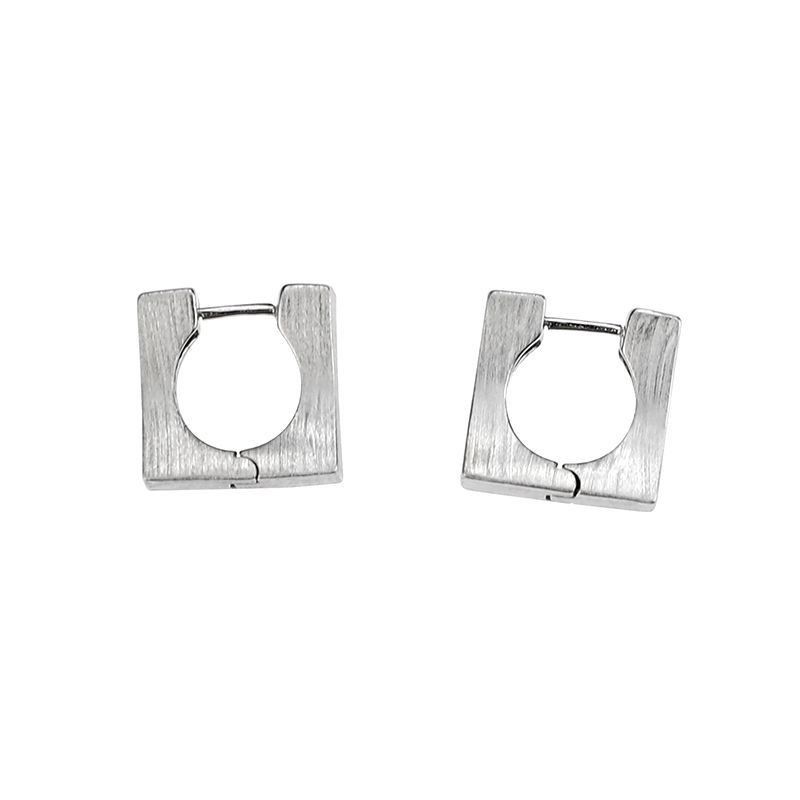 Jewelry Hip-hop Earrings One Pairs Chrome Jewelry Size ONE SIZE - 5 Thumbnail