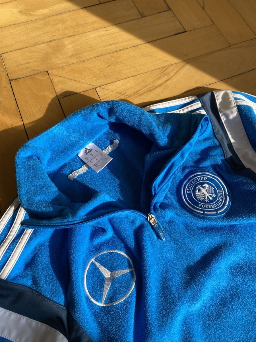 Adidas × Mercedes-Benz Vintage Adidas Germany blue fleece sweatshirt Size US M / EU 48-50 / 2 - 5 Thumbnail