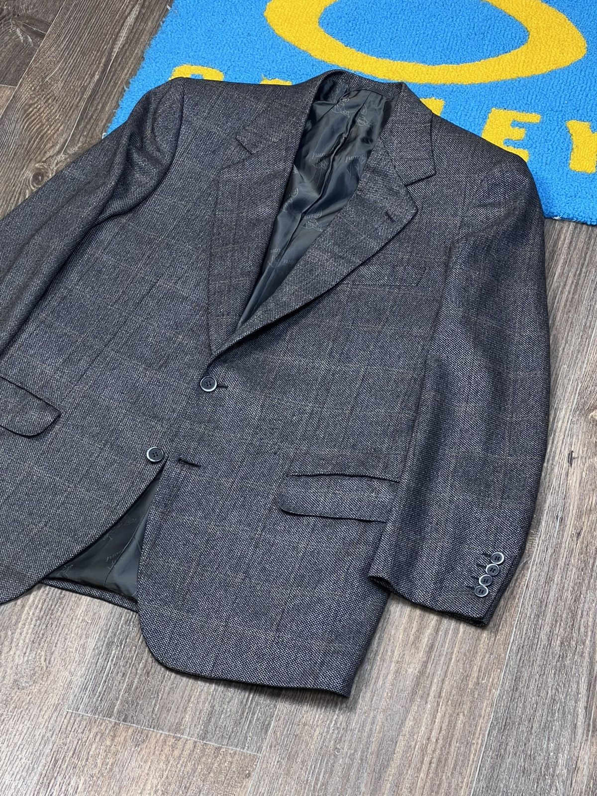 Brioni Brioni Parigi Cashmere Silk Gray Two Buttons Checked Blazer Size 50S - 4 Thumbnail