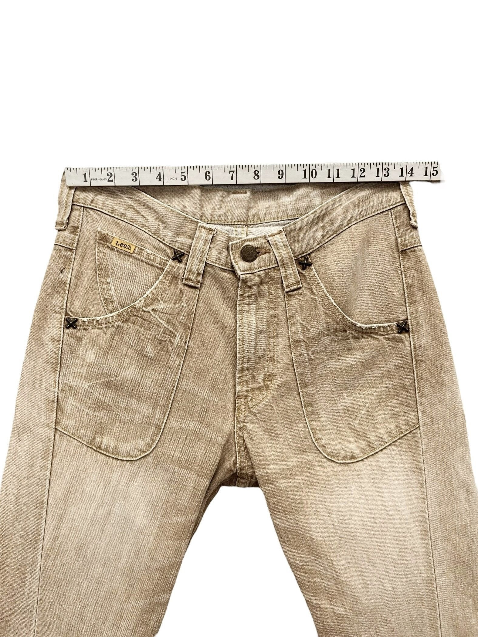 Lee FYE🔥MR LEE RIDERS Off Brown Twist Leg Flare Denim Jeans Size US 28 / EU 44 - 12 Thumbnail