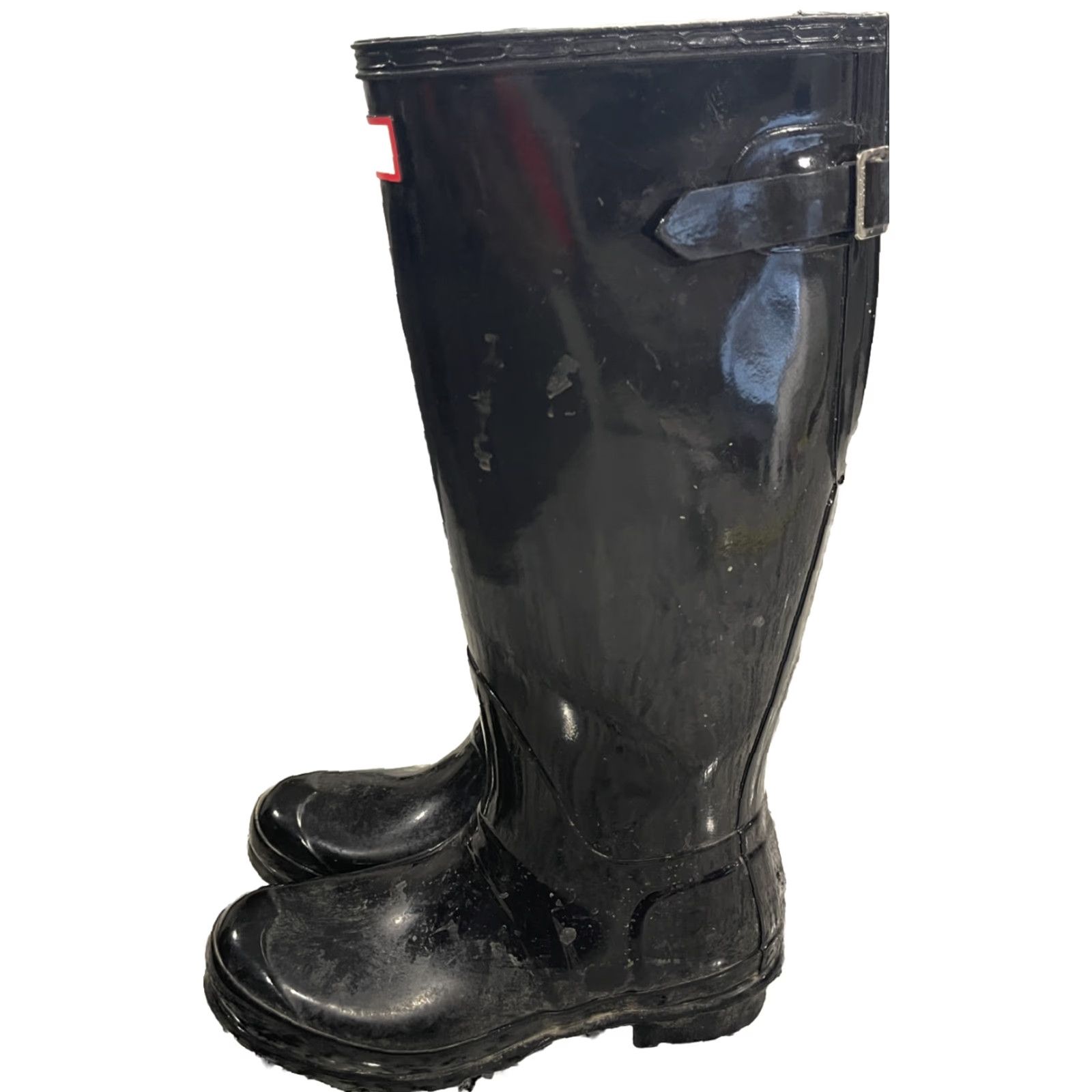 Hunter Hunter Women's Original Tall Gloss Rain Boots Size 6 Black Size US 6 / IT 36 - 3 Thumbnail