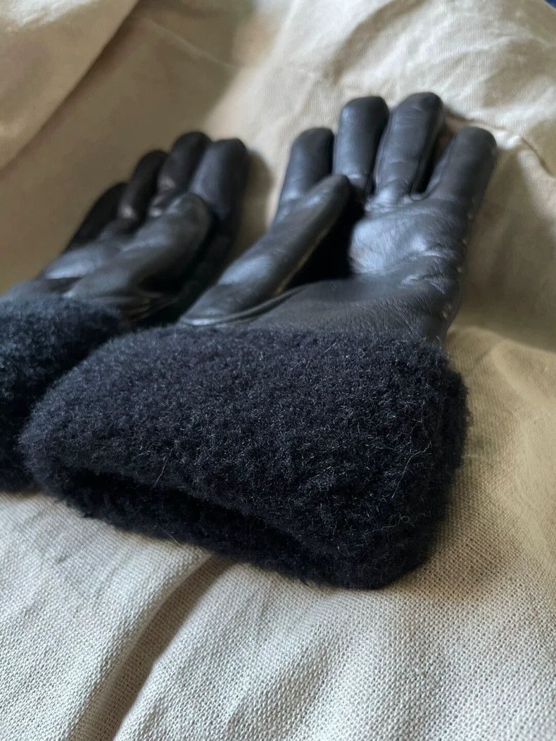 Yohji Yamamoto yohji Yamamoto Black leather gloves Size ONE SIZE - 3 Thumbnail