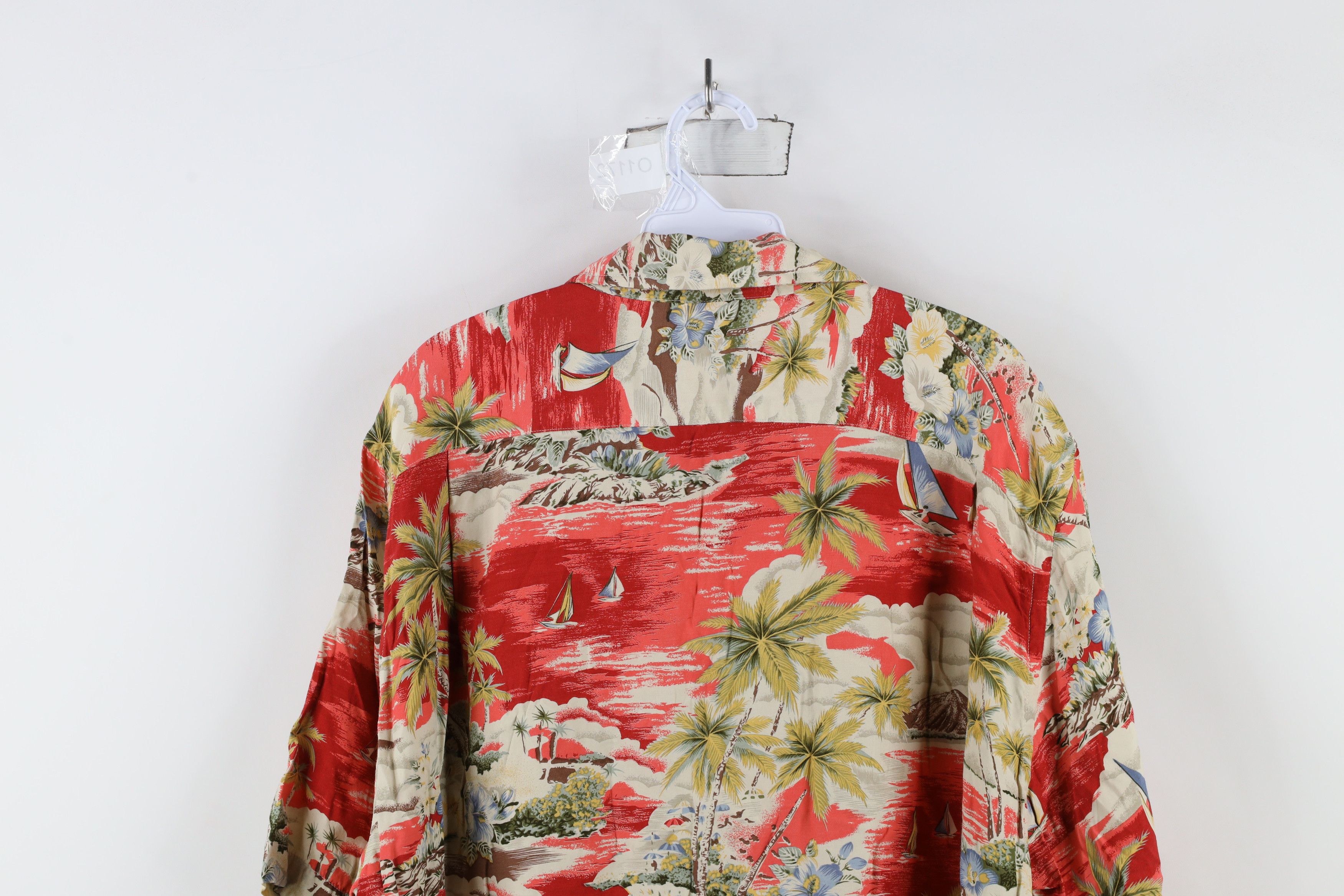 Lands' End × Vintage Vintage 90s Lands End Sailboat Flower Hawaiian Button Shirt Size US XL / EU 56 / 4 - 9 Thumbnail