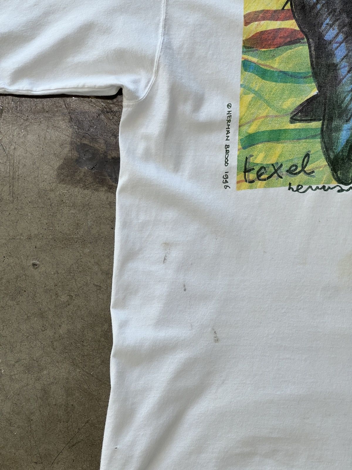 Vintage Vintage 90s Herman Brooo Fish Art Tee XL Size US XL / EU 56 / 4 - 6 Thumbnail