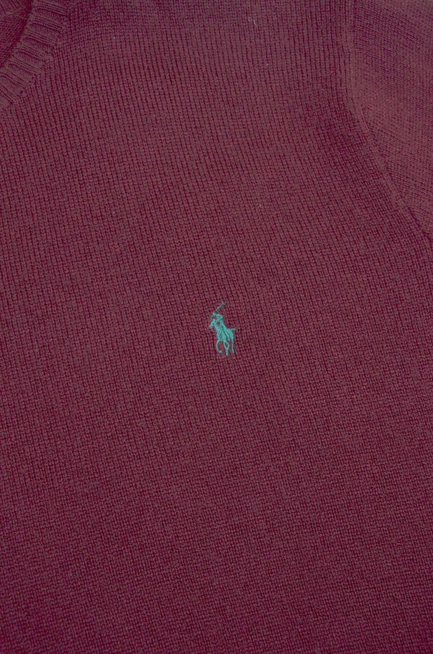 Polo Ralph Lauren Polo Ralph Lauren Lambswool Burgundy Sweater Size L Size US L / EU 52-54 / 3 - 7 Thumbnail