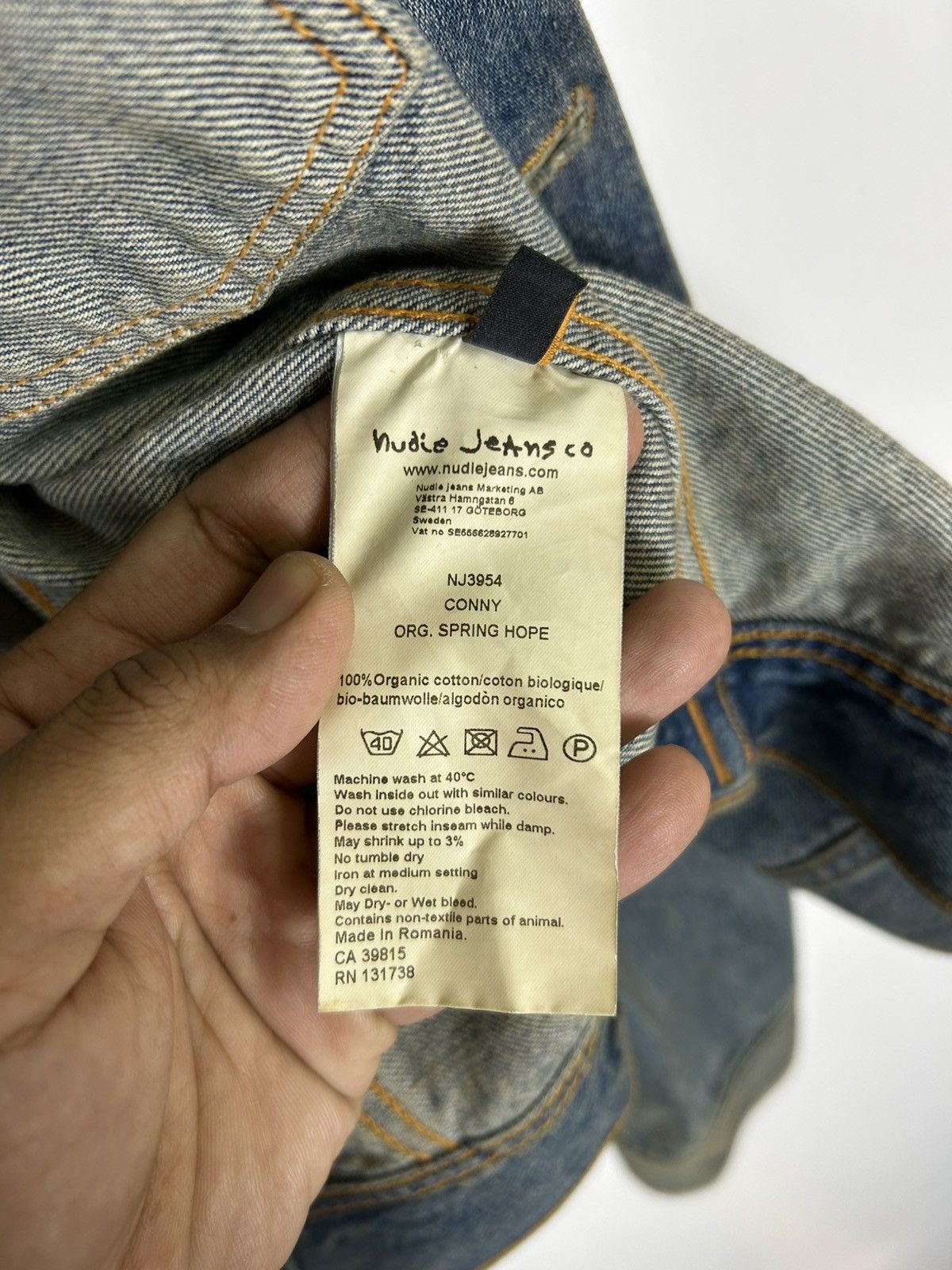 Nudie Jeans Nudie Jeans Organic Denim Jacket Men’s Blue Trucker Jacket Size US M / EU 48-50 / 2 - 14 Thumbnail