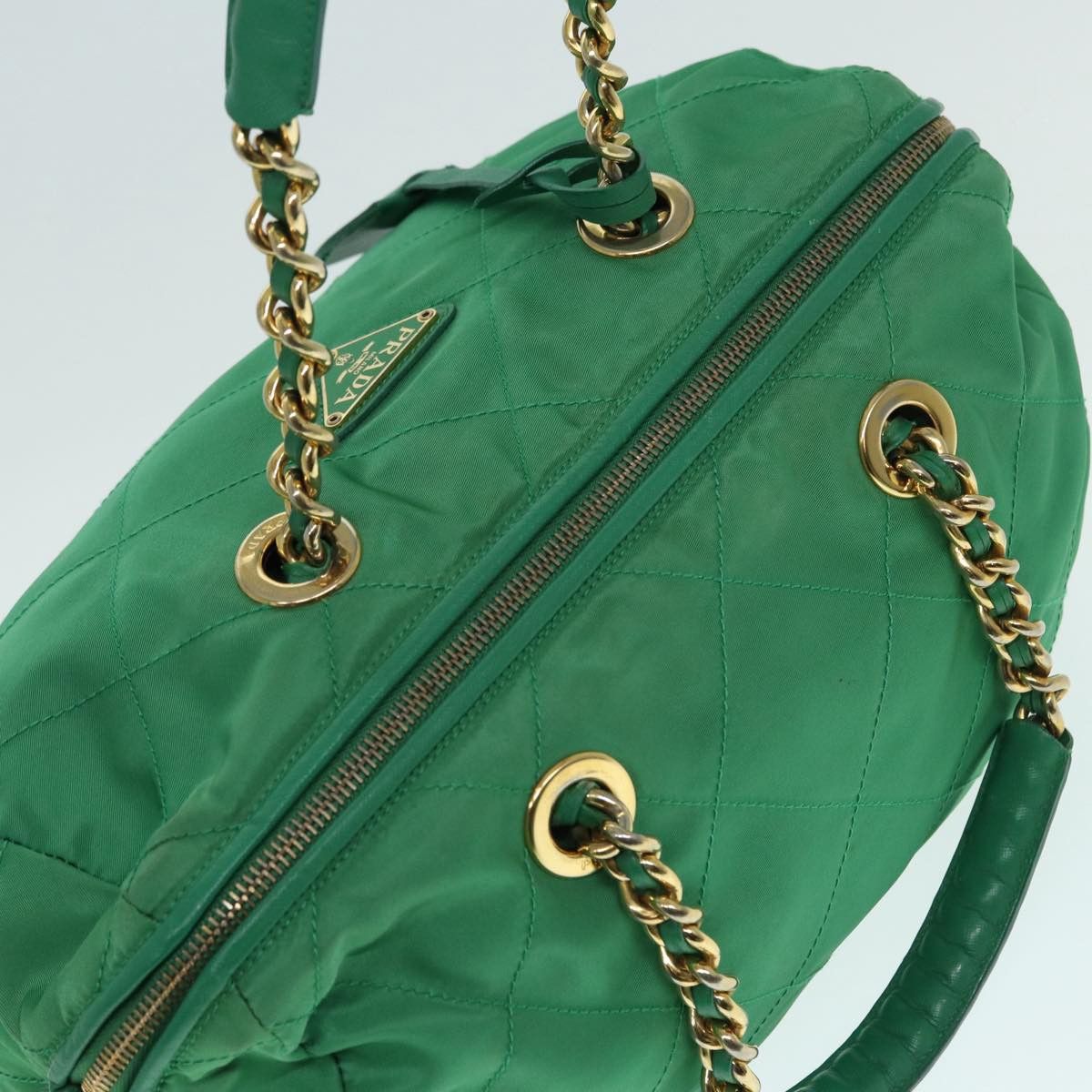 Prada PRADA Hand Bag Nylon Green Gold Size ONE SIZE - 7 Thumbnail