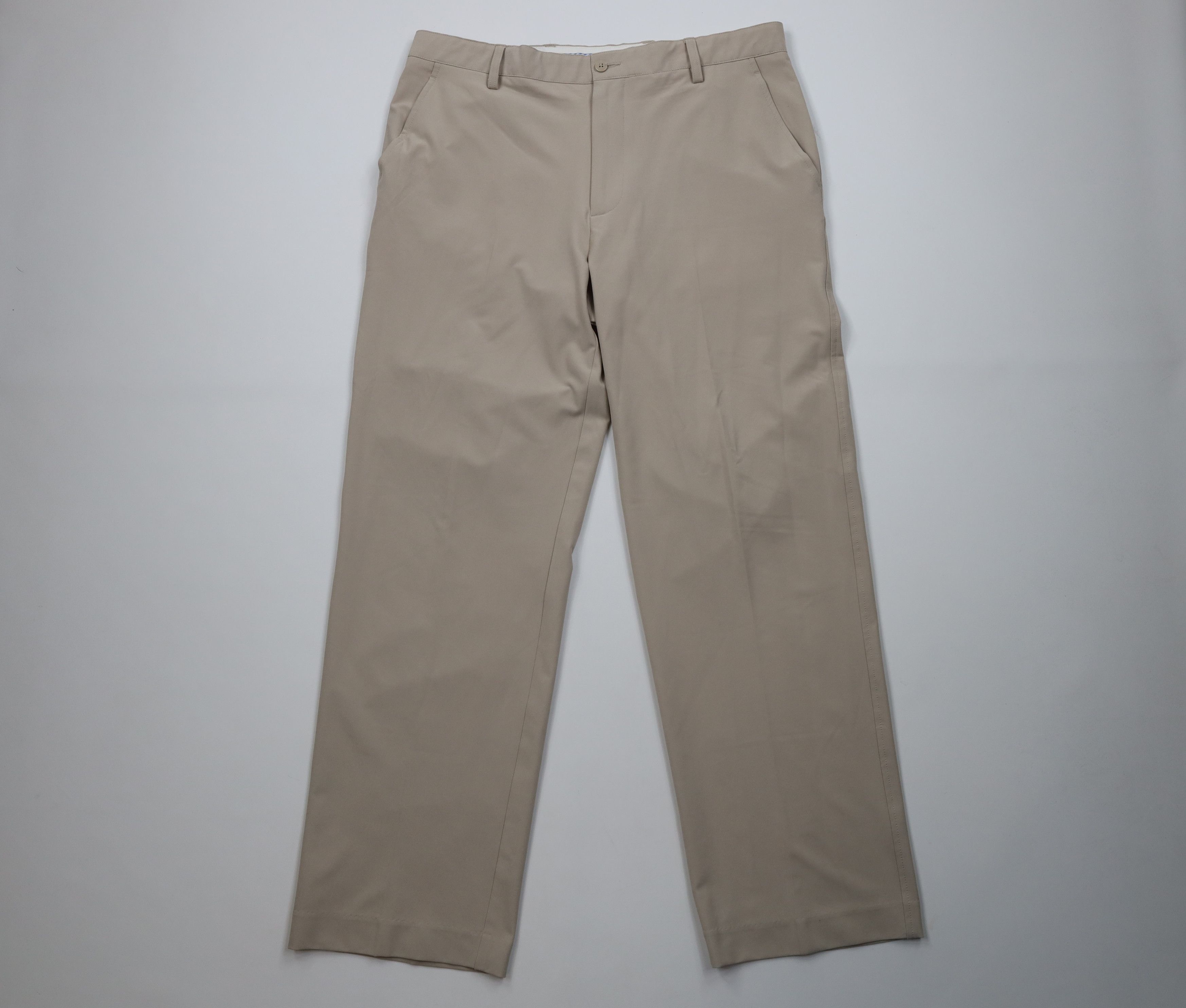 Footjoy FootJoy Wide Leg Golfing Golf Chino Pants Trousers Beige Size US 35 - 1 Thumbnail