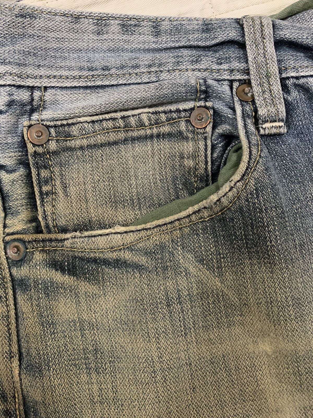 Japanese Brand × KMRii × Yasuyuki Ishii Vintage Japanese Brand Rusty Blue Washed Distressed Jeans Size US 30 / EU 46 - 5 Thumbnail