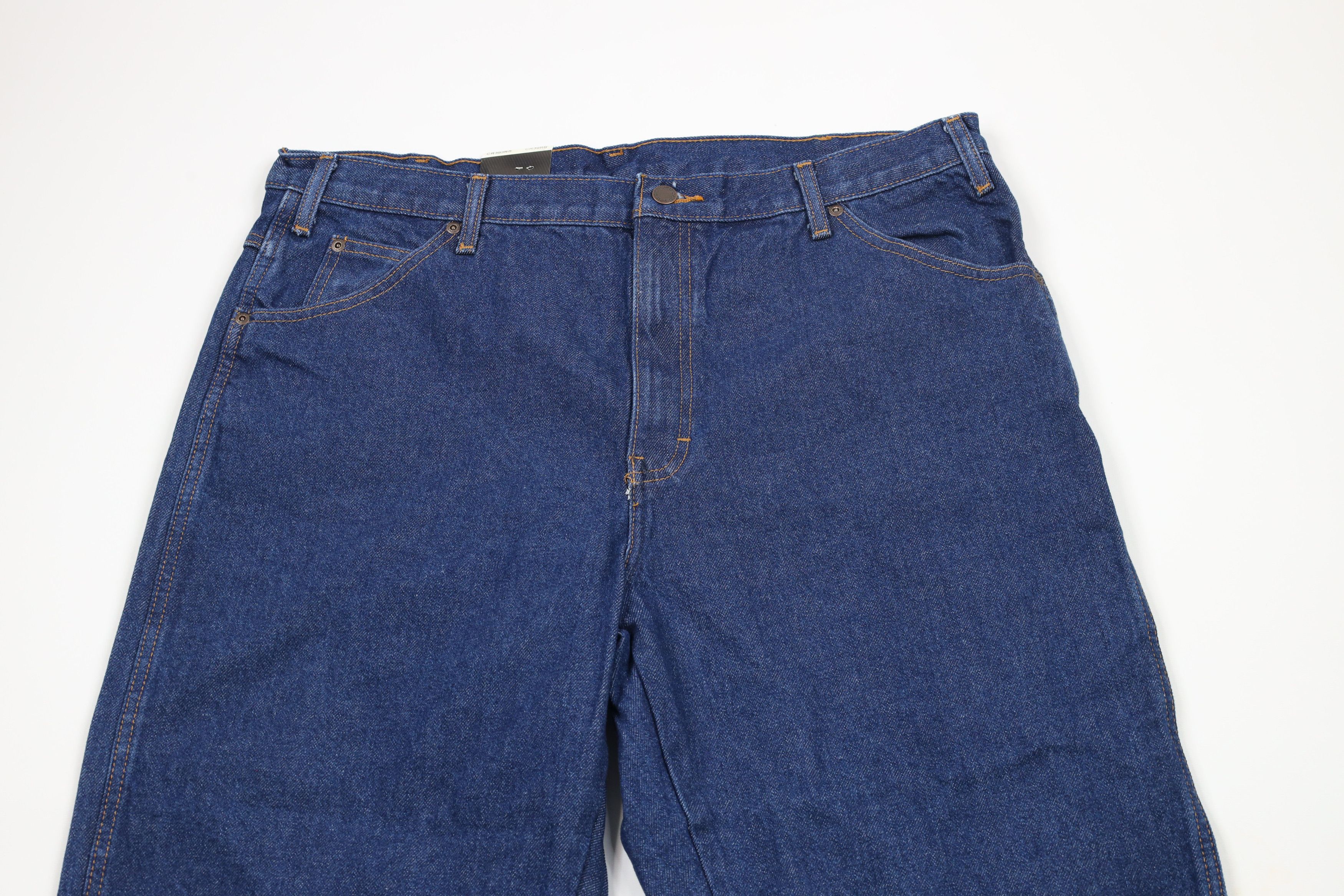 Dickies × Vintage Deadstock Y2K Dickies Out Wide Leg Denim Jeans Blue Cotton Size US 38 / EU 54 - 2 Thumbnail