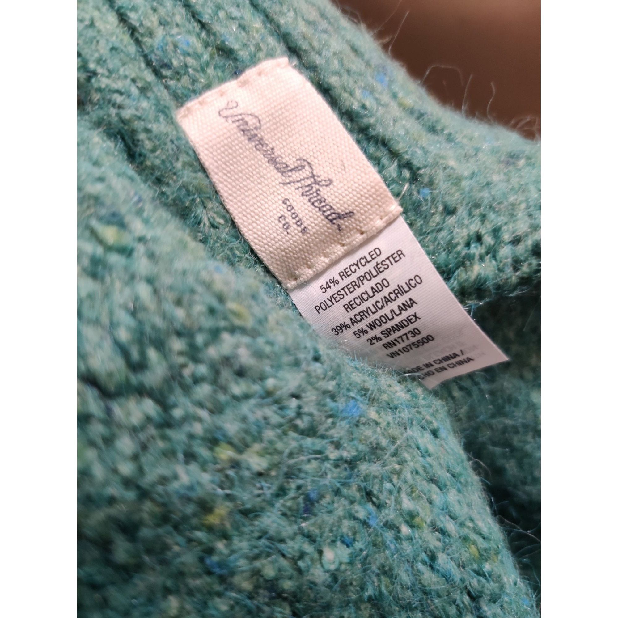 Other Green Wool Blend Speckled Knit Scarf Cozy Soft Winter Chic W Size ONE SIZE - 12 Thumbnail