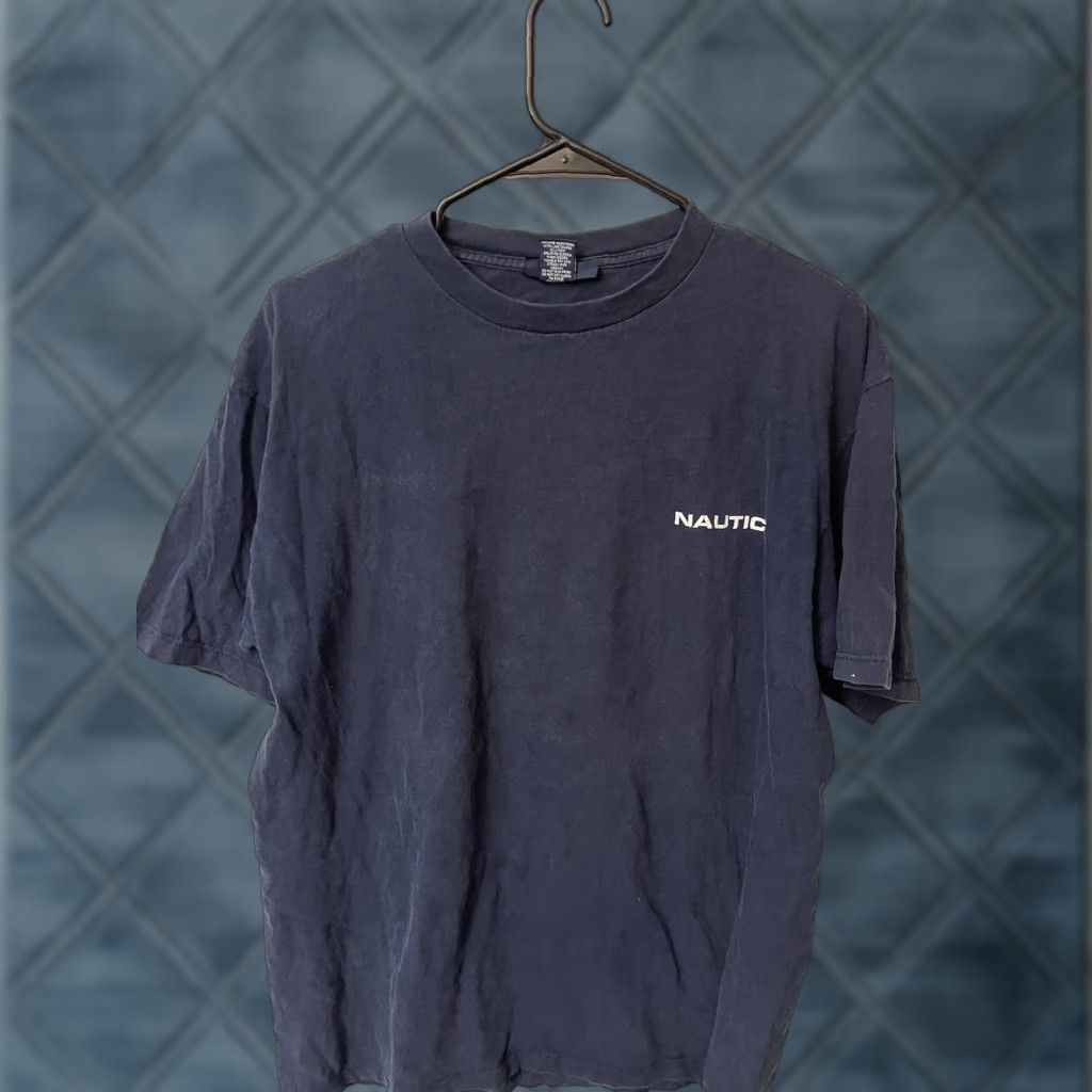 Nautica VINTAGE Nautica T-shirt Logo Navy Blue Crew Neck Men Tee S Red Sailing Logo Shirt Adult Small Mens Size US S / EU 44-46 / 1 - 1 Thumbnail