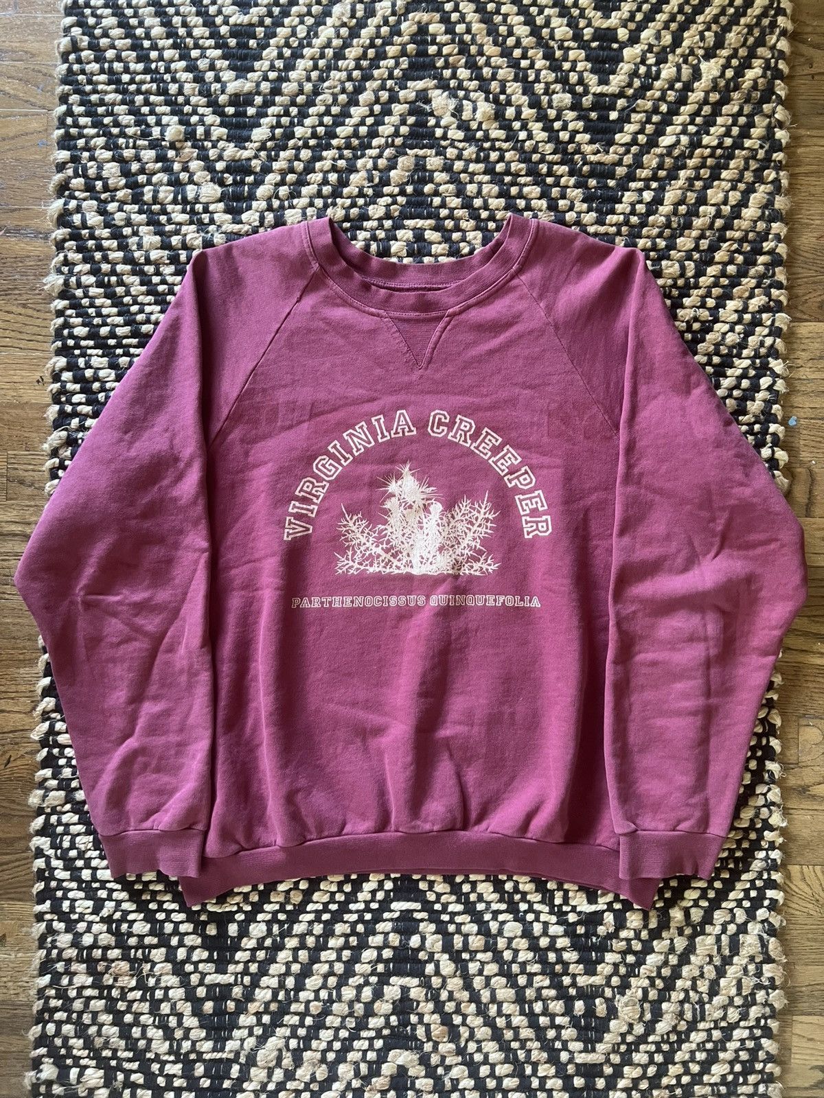 Raf Simons Raf Simons AW02 Maroon Virginia Creeper Graphic Crewneck Size US L / EU 52-54 / 3 - 1 Thumbnail