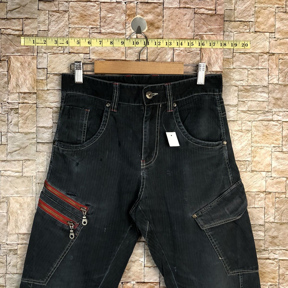 Japanese Brand Hummer Blue Cargo utility tactical Multipocket Pants #A723 Size US 28 / EU 44 - 4 Thumbnail