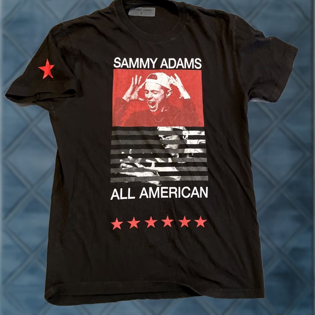 Vintage SAMMY ADAMS All American Black Graphic T Shirt S Mens Small Black Graphic T-Shirt Size US S / EU 44-46 / 1 - 1 Thumbnail