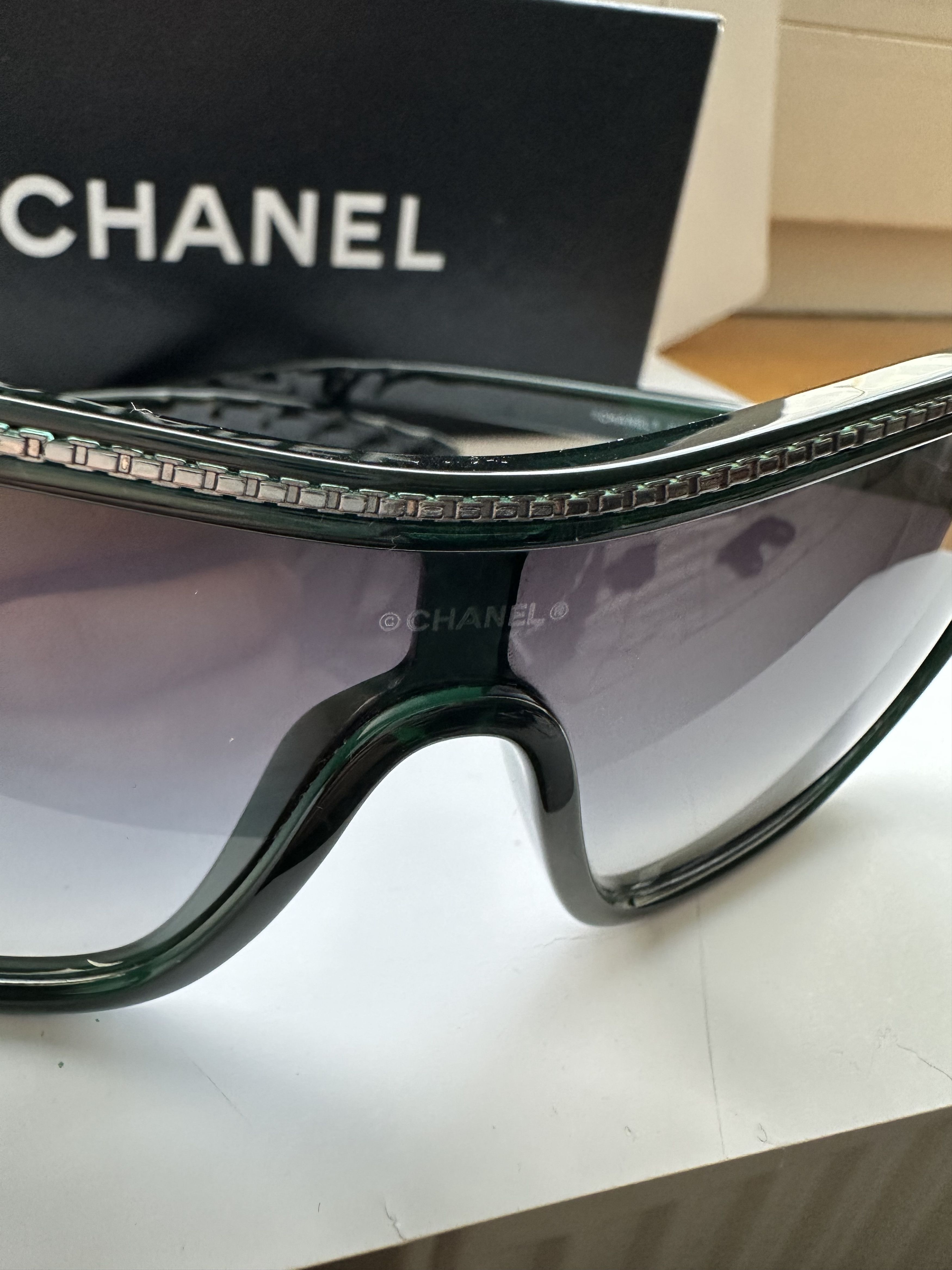 Chanel Chanel 6043 Black + Silver Quilted Sunglasses Size ONE SIZE - 6 Thumbnail