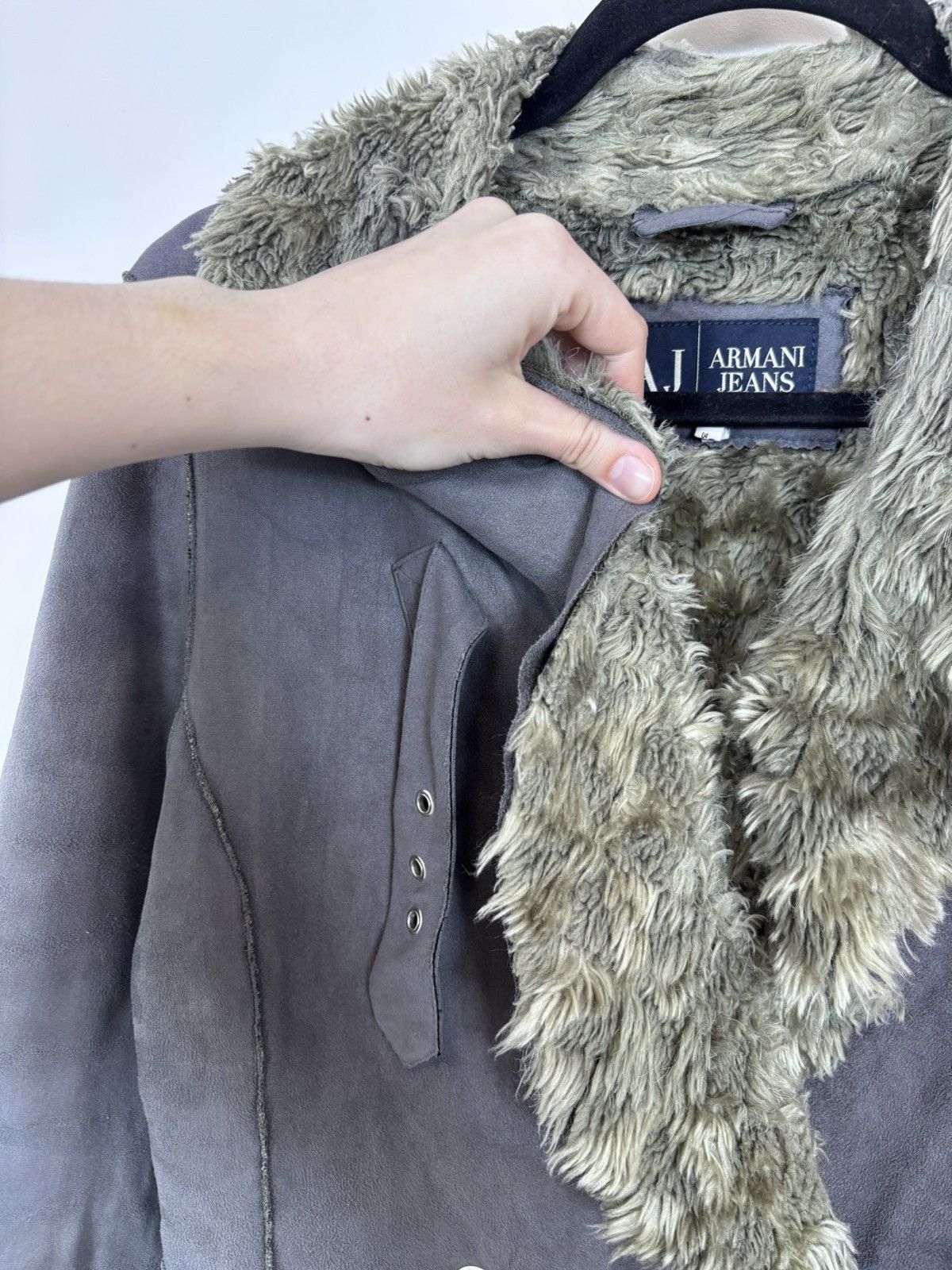 Armani Armani Jeans Vintage Women’s Vegan Leather Fur Coat Jacket Size S / US 4 / IT 40 - 7 Thumbnail