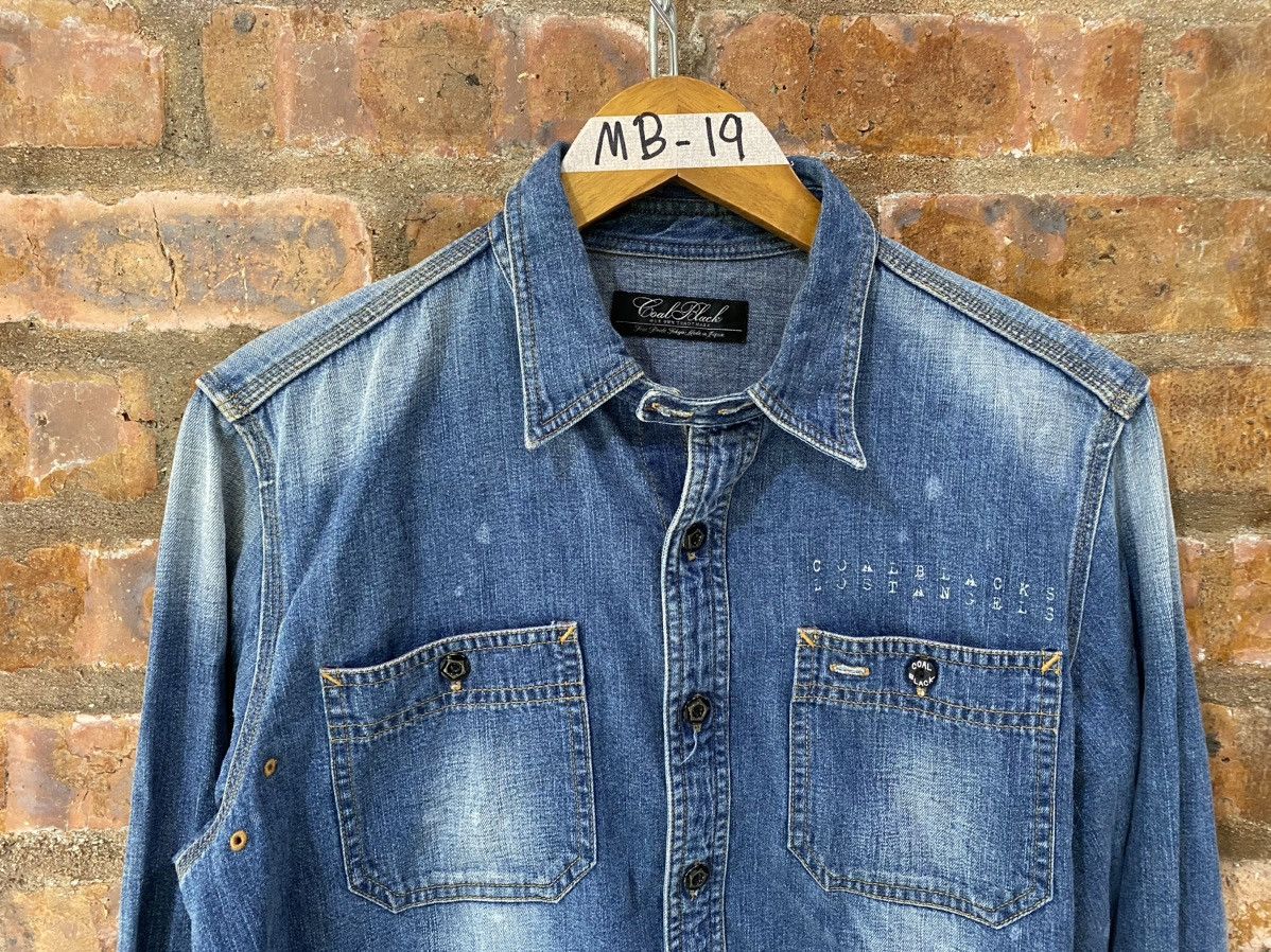 Mastermind Japan 2000s 🔥 Coal Black Los Angeles Rustic Faded Denim Distresse Size US M / EU 48-50 / 2 - 3 Thumbnail