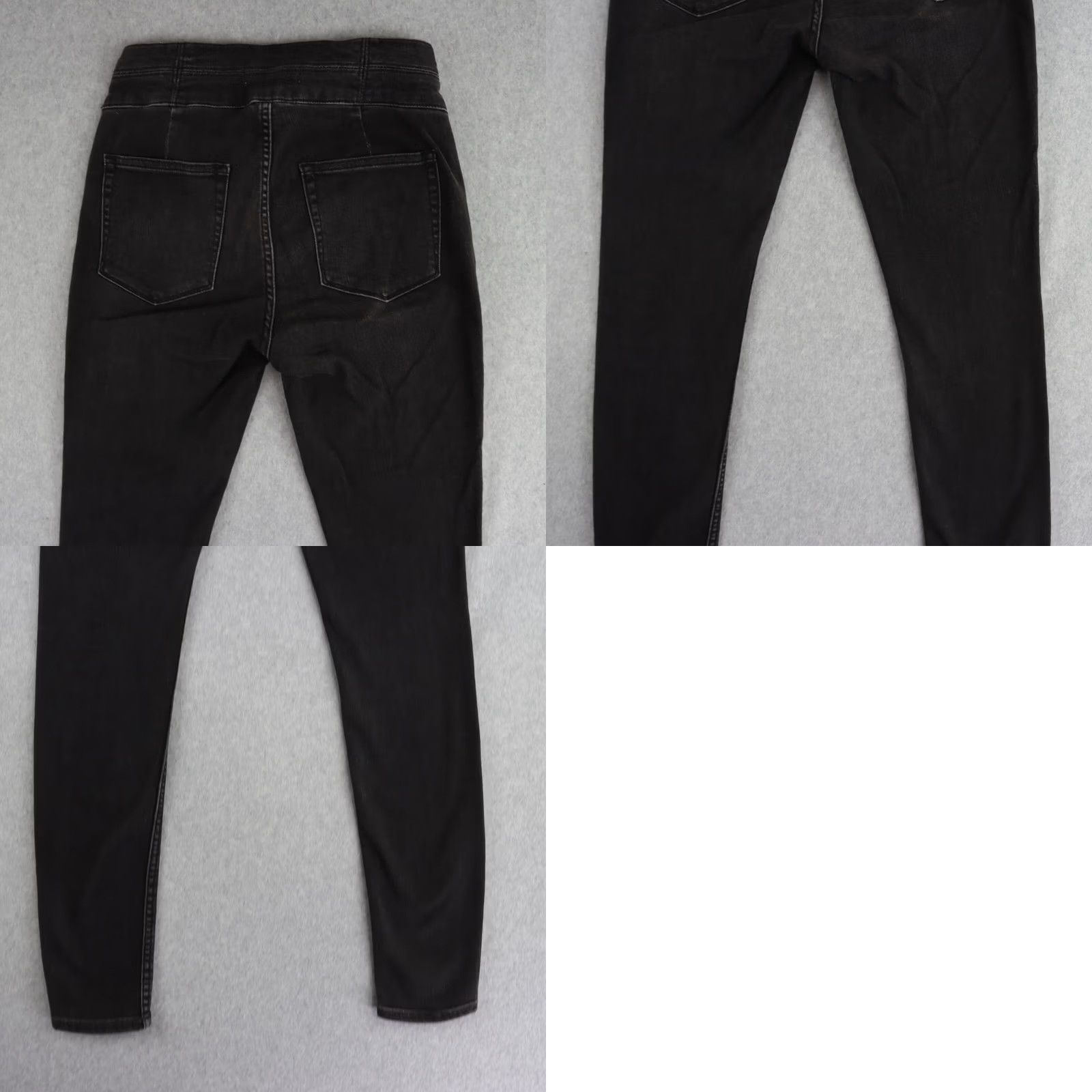 Vintage We The Free Jeans Womens Size 25 Black Skinny High Rise Lace Up Curvy Lovers Knot Size 42" / US 20 - 9 Thumbnail