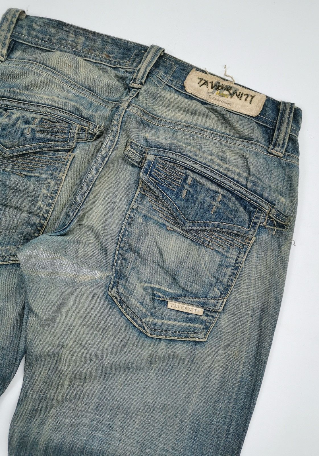 Vintage Bootcut Taverniti ROD R 19 Distressed Denim Jeans Size US 32 / EU 48 - 10 Thumbnail
