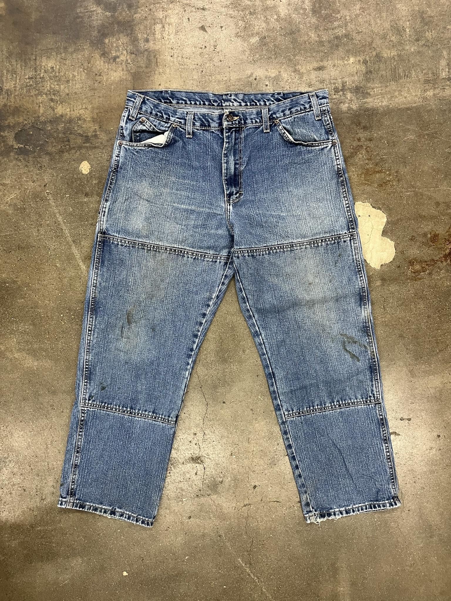Vintage 1990's Dickies Relaxed Fit Double Knee Denim Size US 36 / EU 52 - 1 Thumbnail