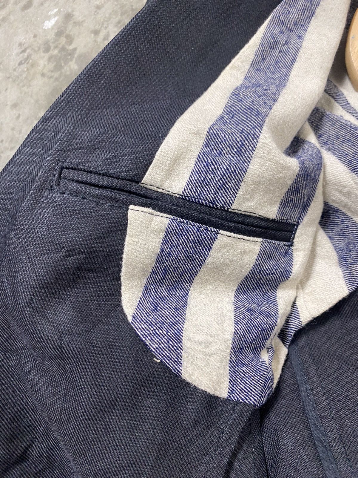 Japanese Brand A02 Gloster Vintage Denim + Leather Blazer Size US L / EU 52-54 / 3 - 16 Thumbnail