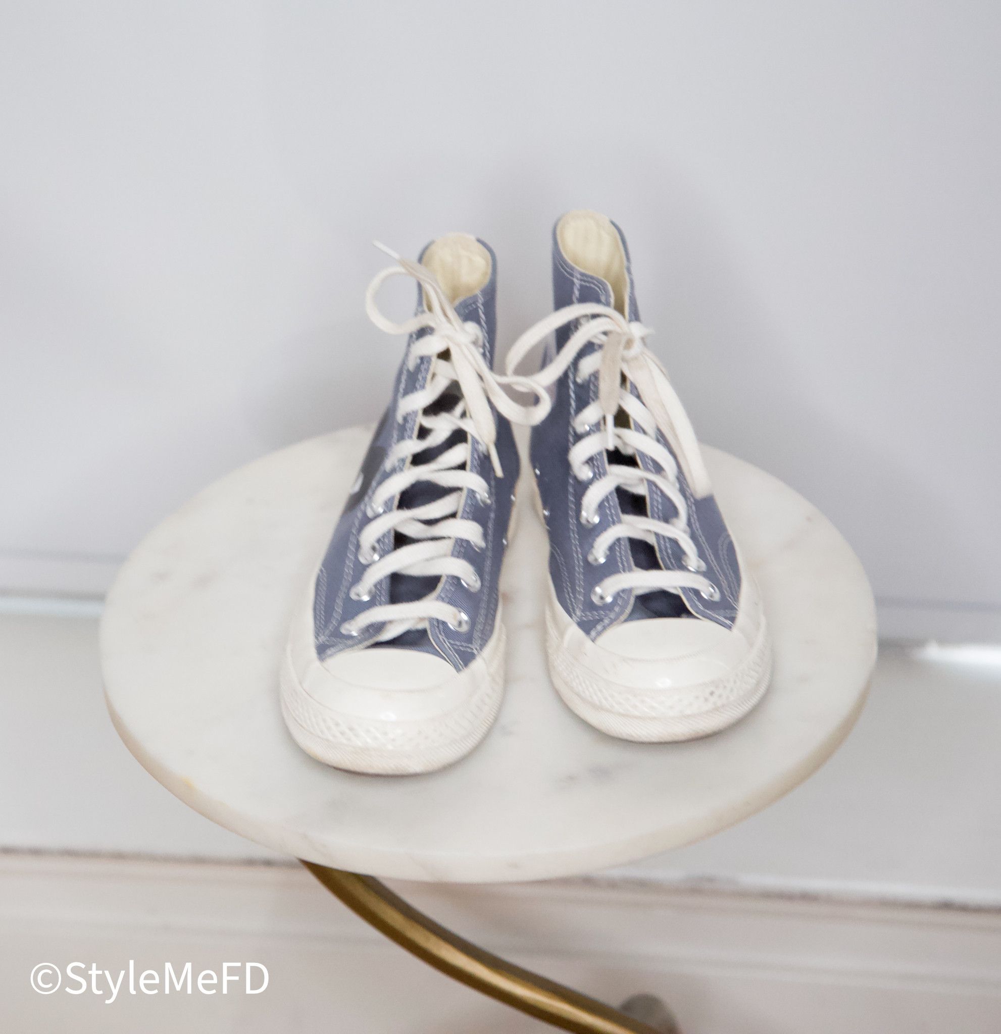 Comme des Garcons PLAY × Converse Commes Des Garcon x Converse All Star Grey High Top Sneakers Size US 8 / IT 38 - 2 Thumbnail