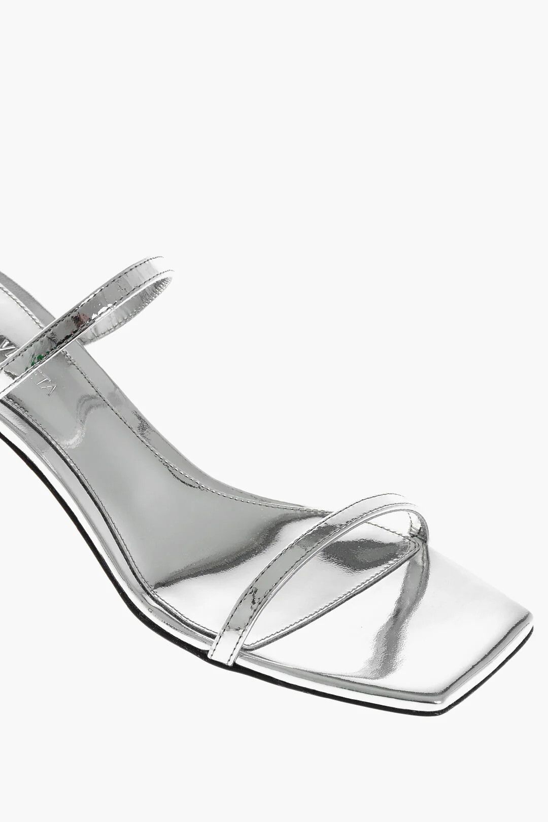 Bottega Veneta og1mm0426 Lamé Leather Sandals in Silver Size US 6.5 / IT 36.5 - 4 Thumbnail
