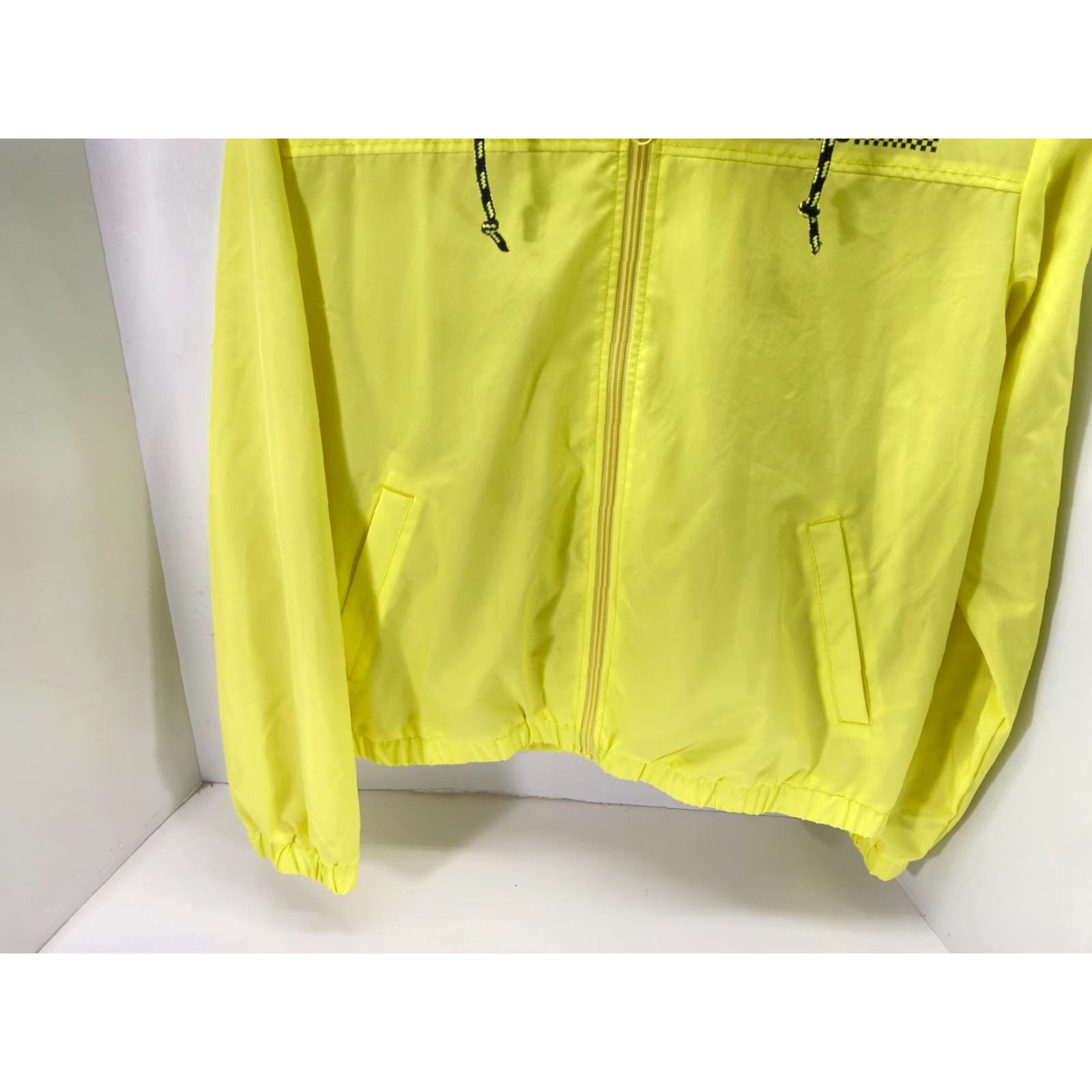 Vans Vans Kastle Turvey Windbreaker Jacket Womens L Yellow Zip Up Hooded Drawstring Jacket Size L / US 10 / IT 46 - 5 Thumbnail