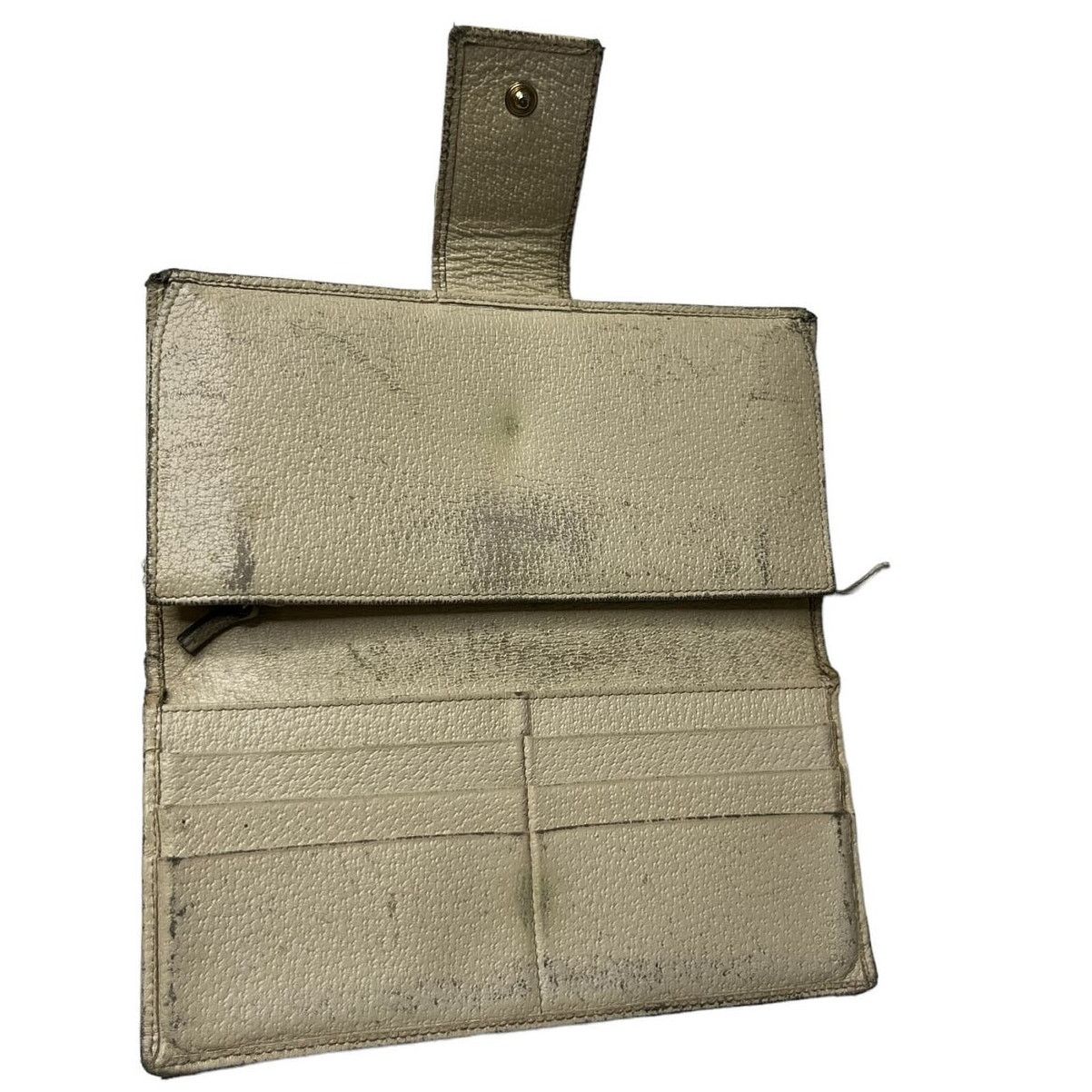 Gucci Gucci D Ring GG Canvas leather Continental Wallet Cream Size ONE SIZE - 6 Thumbnail